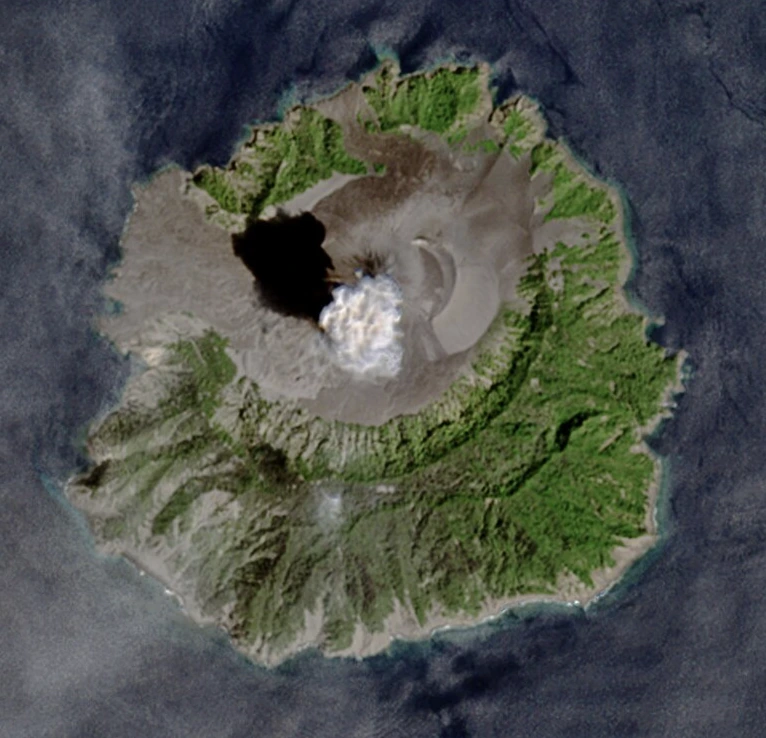Barren Volcano på Barren Island, Andamanerna och Nikobarerna