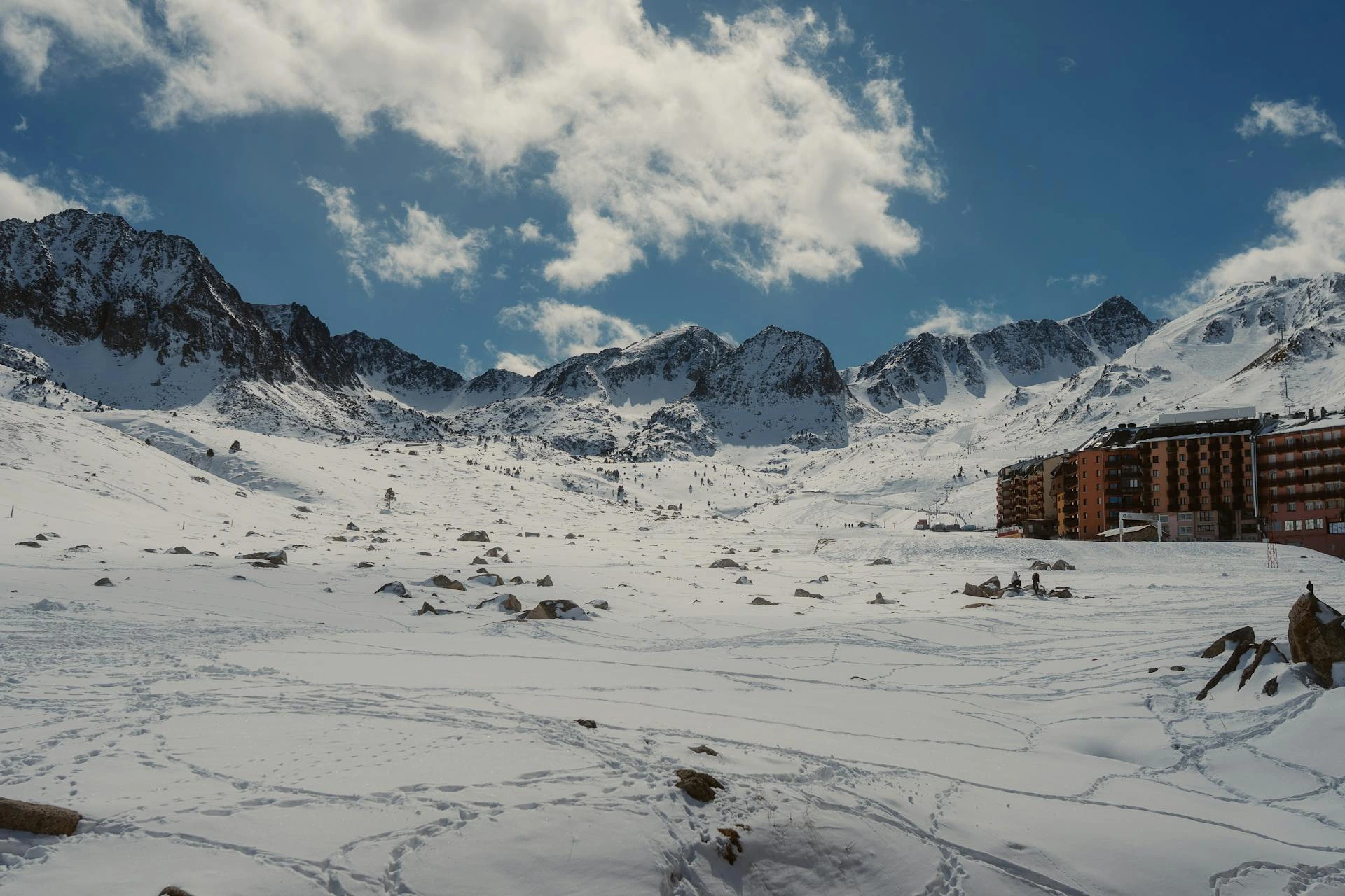 Fågelperspektiv över El Pas de la Casa, Andorra