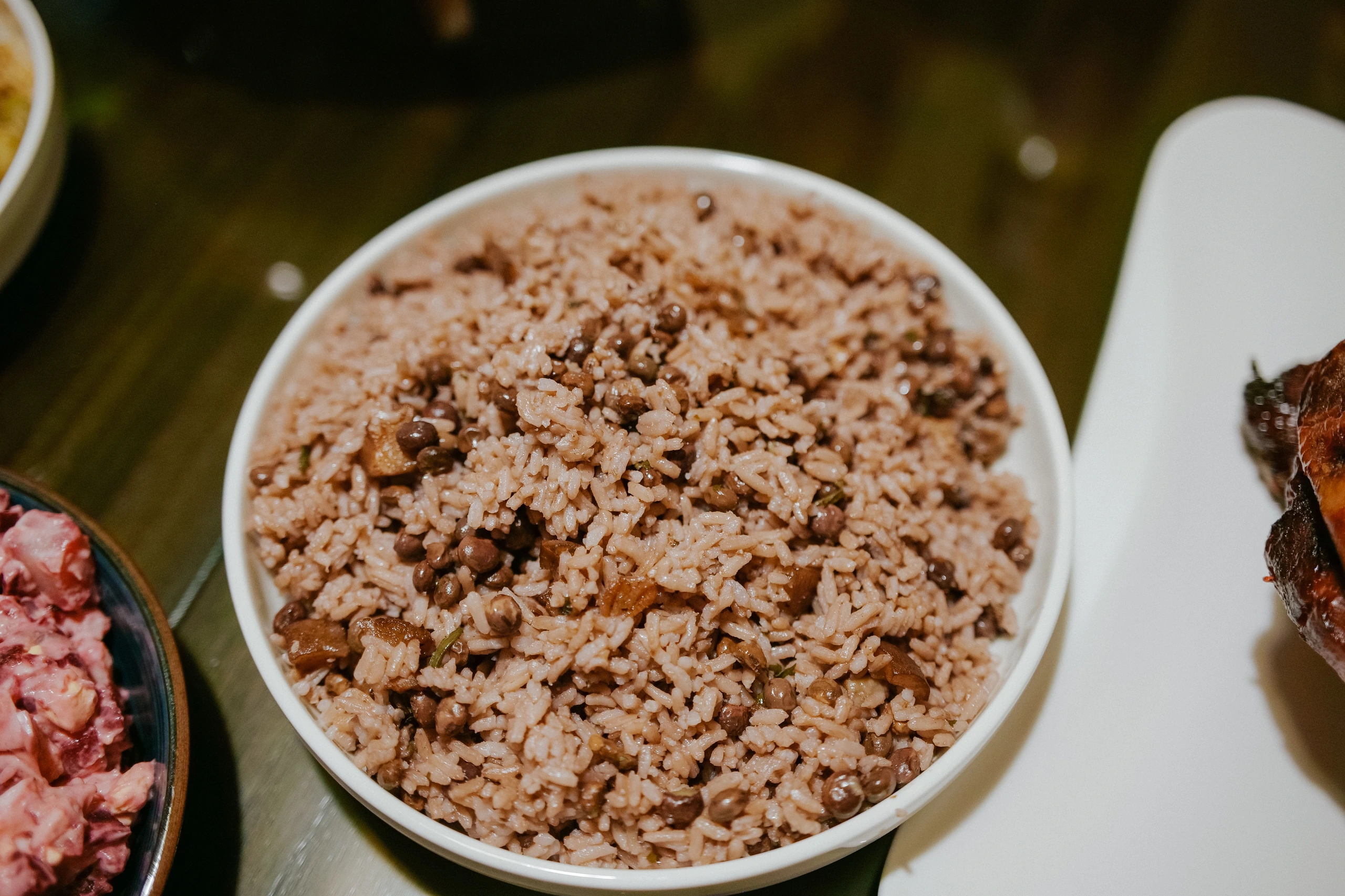 Anguillas nationalrätt. Pigeon Peas and Rice.
