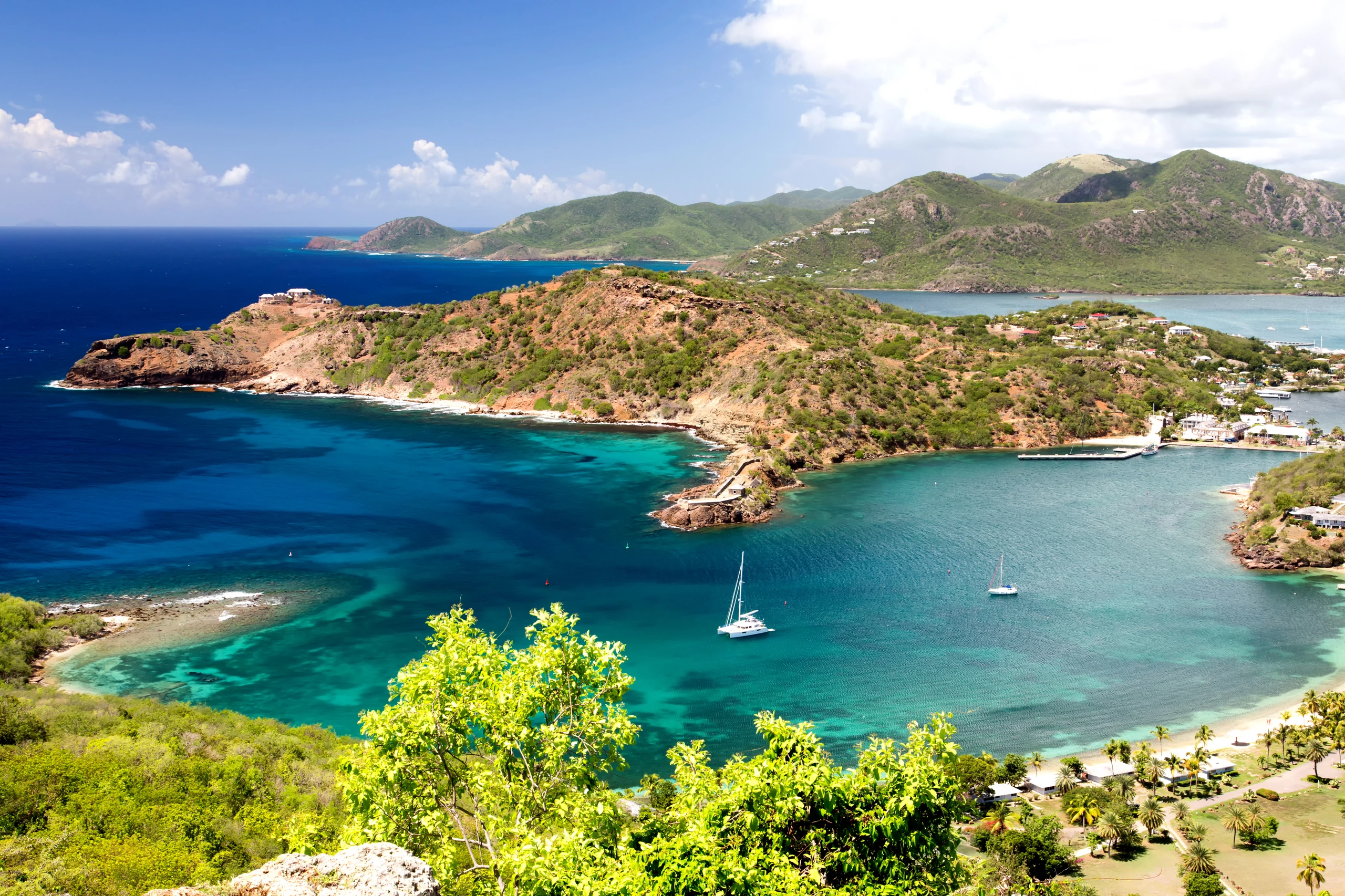 English Harbour från Shirley Heights, Antigua och Barbuda