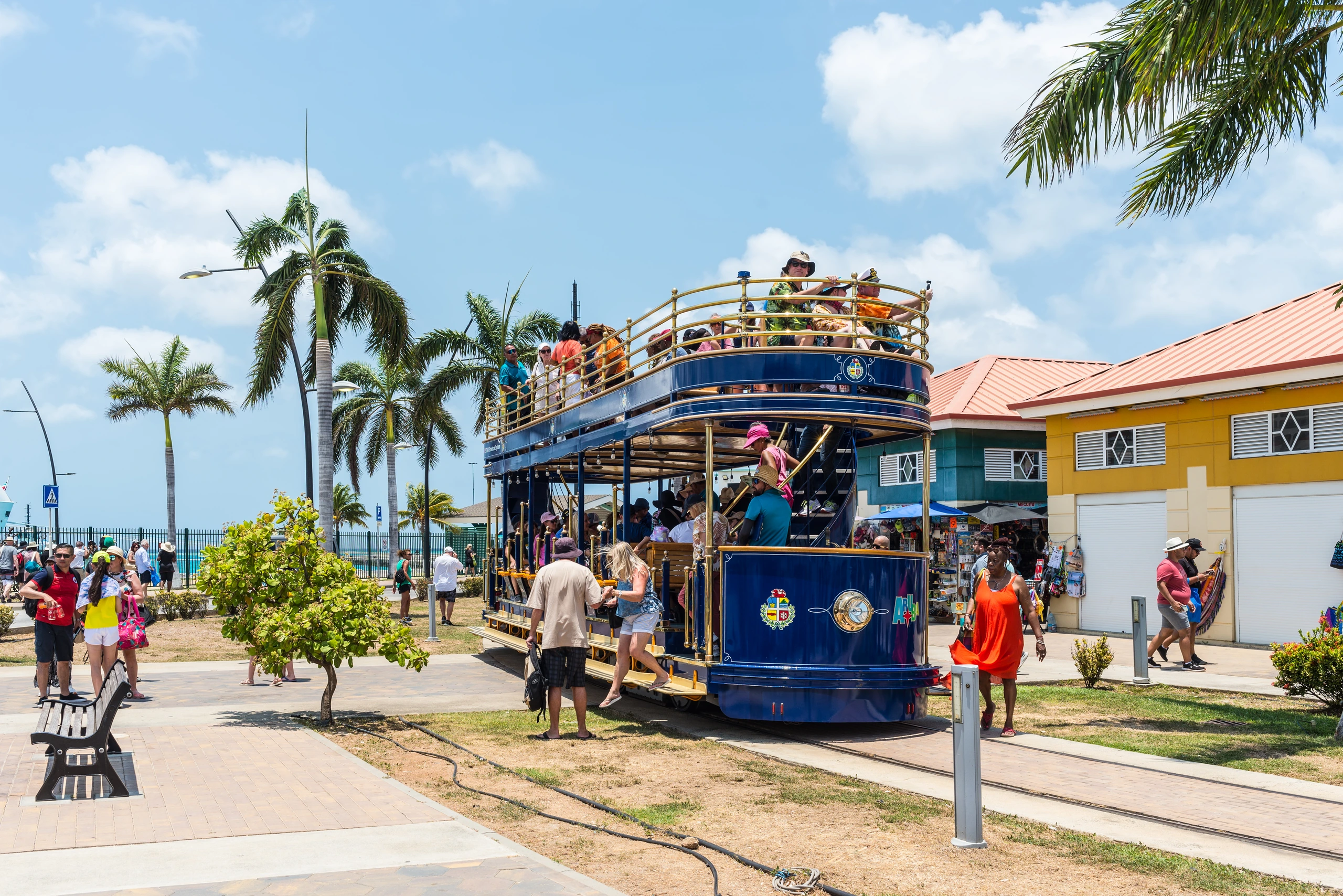 Gratis spårvagn i Oranjestad, Aruba