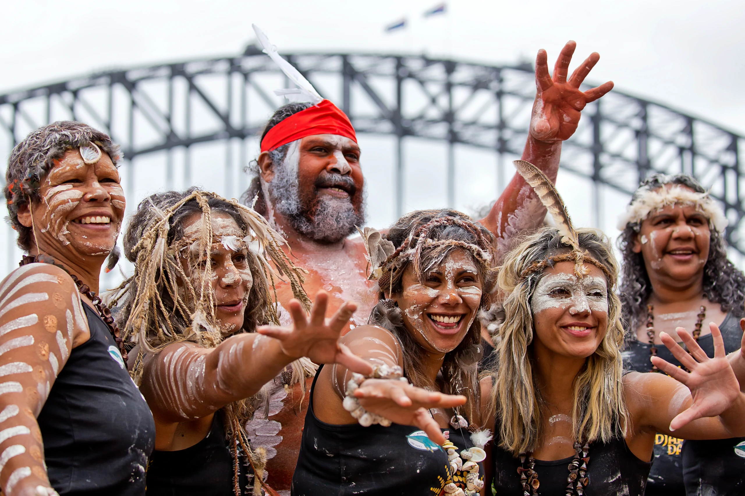 Indigenous dansare på Homeground-festivalen i Sydney, Australien