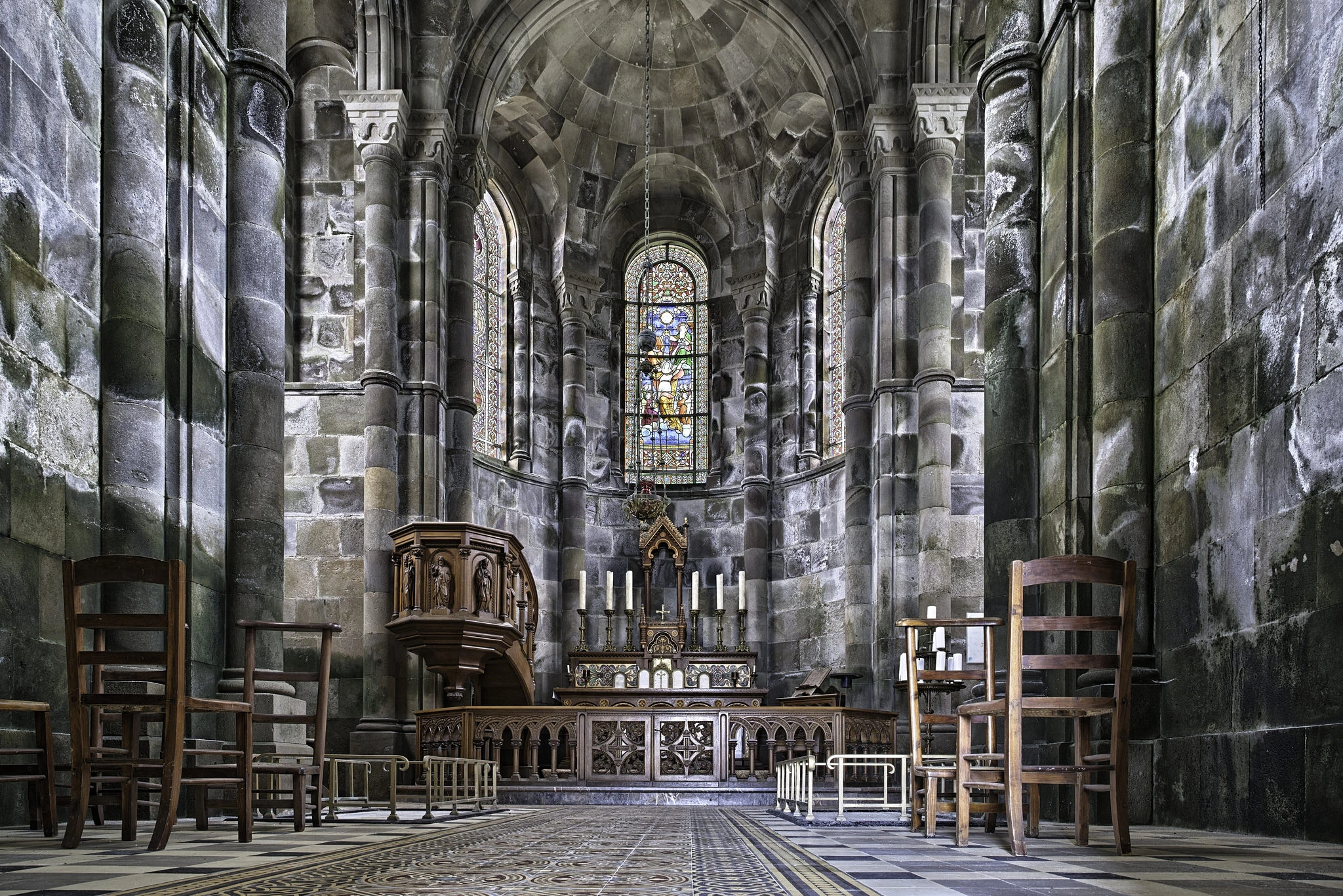 Capela de Nossa Senhora das Vitórias, interiör, Azorerna