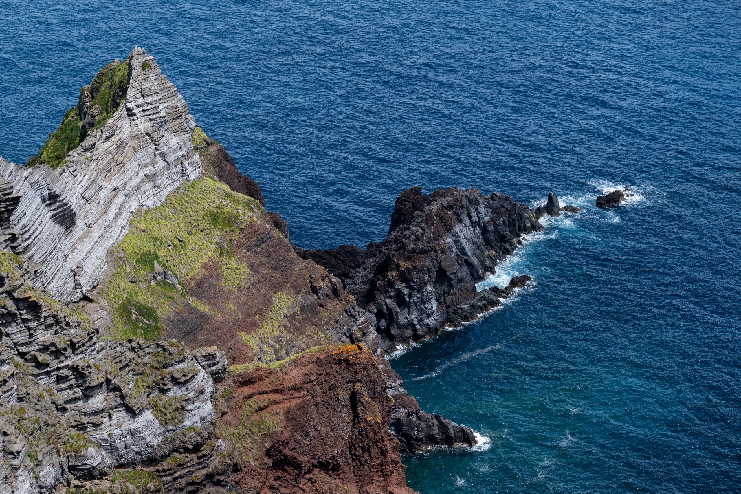 Ponta da Restinga från Carapacho fyr, Graciosa, Azorerna