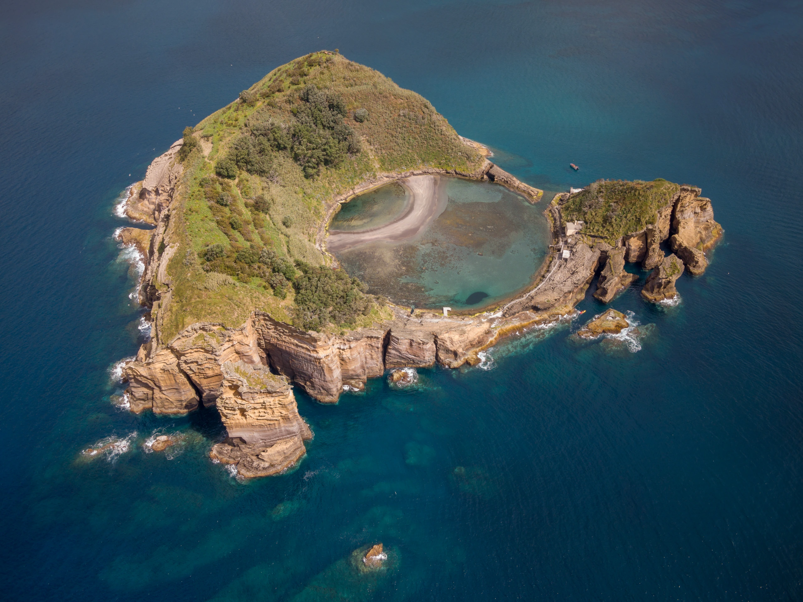 Vila Franca Islet på São Miguel, Azorerna