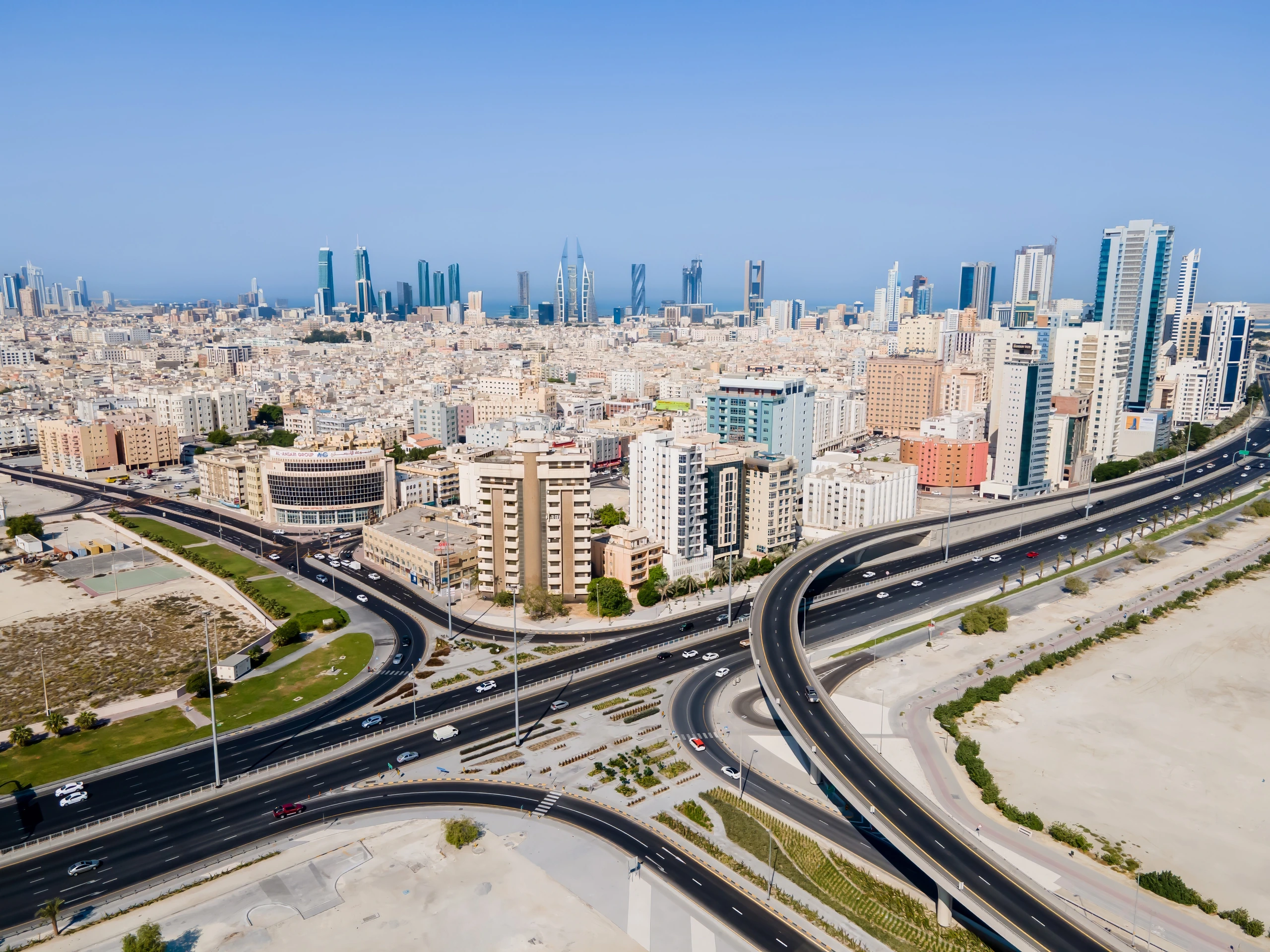 Flygfoto av Manama, Bahrain