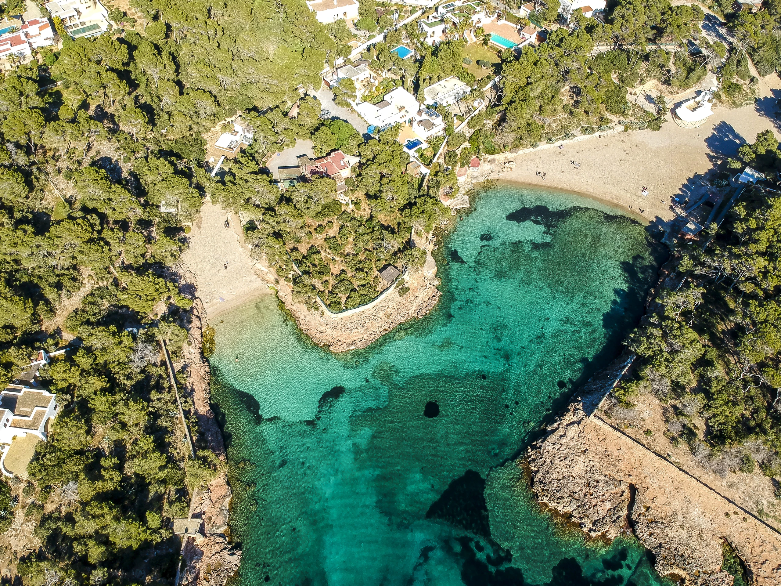 Cala Gracio och Gracioneta, Ibiza, Baleariska öarna