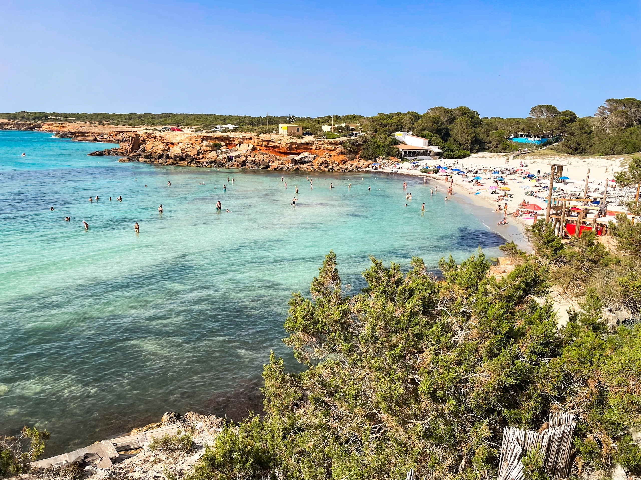 Cala Saona strand på Formentera, Baleariska öarna