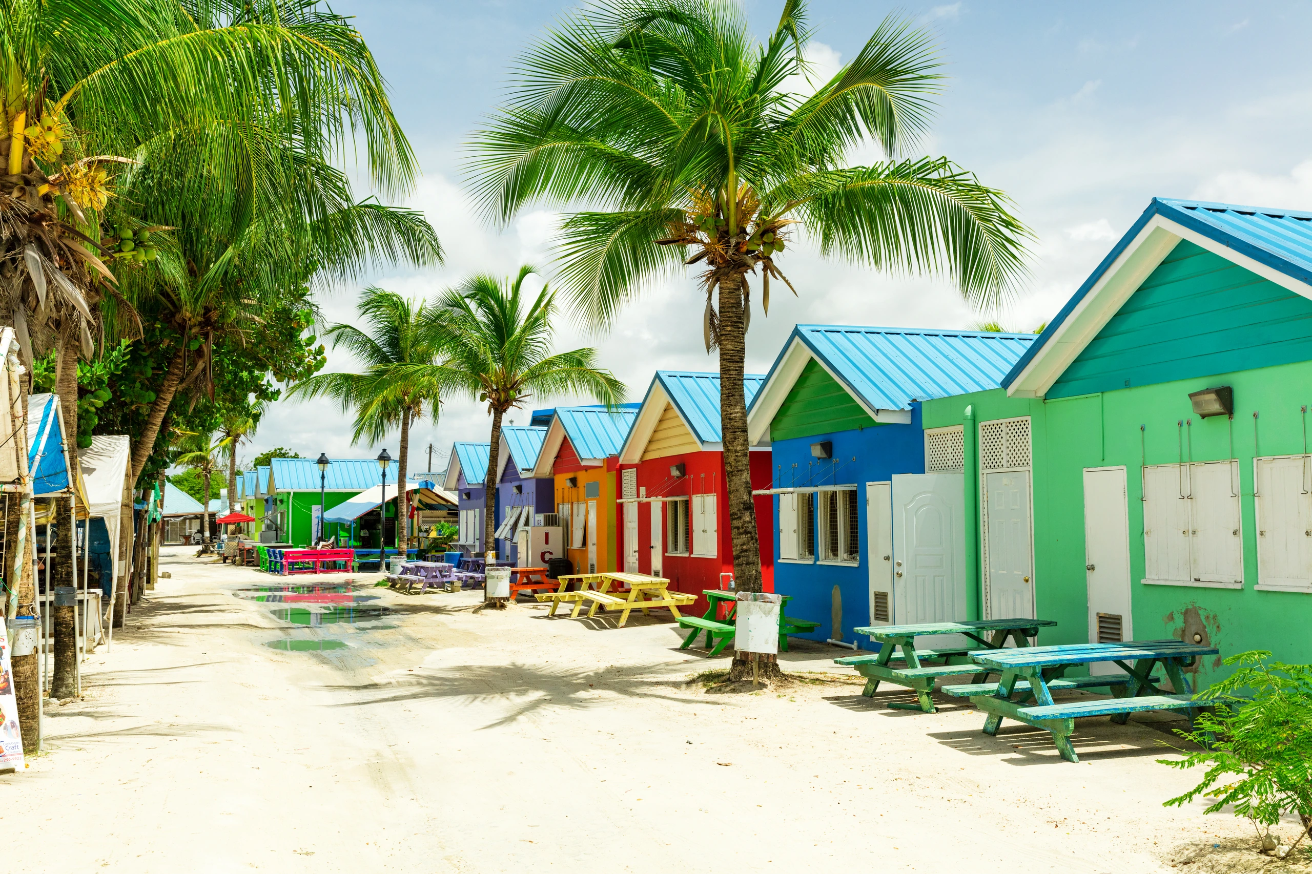 Färgglada hus på Barbados