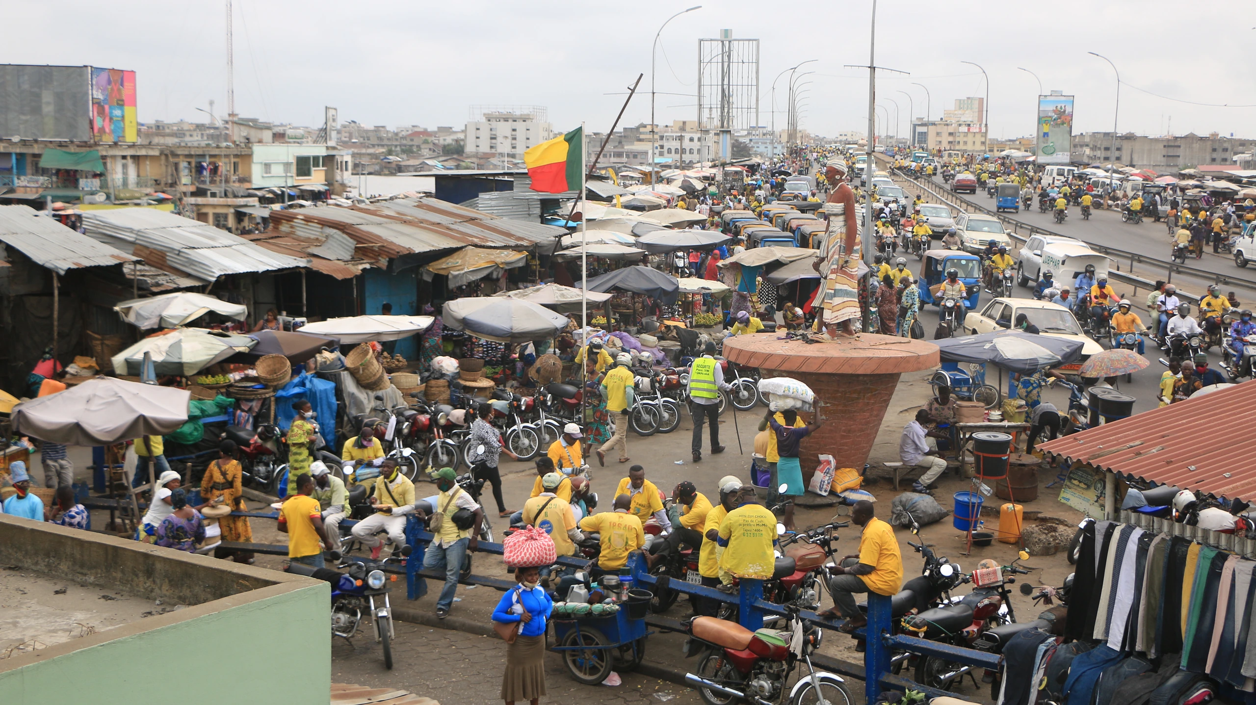Entrén till Dantokpa-marknaden, Benin