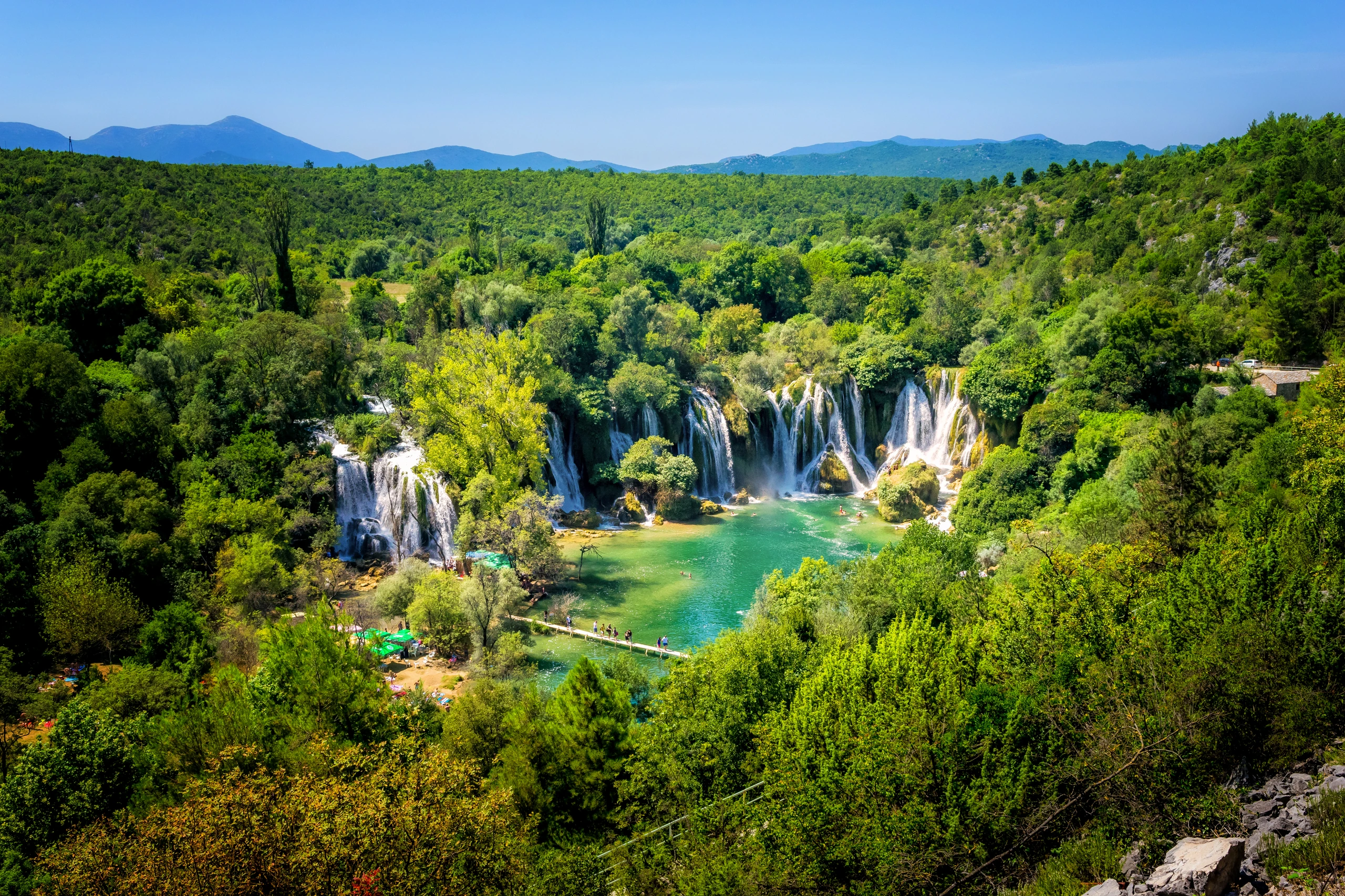 Kravice vattenfall på Trebizatfloden, Bosnien och Hercegovina