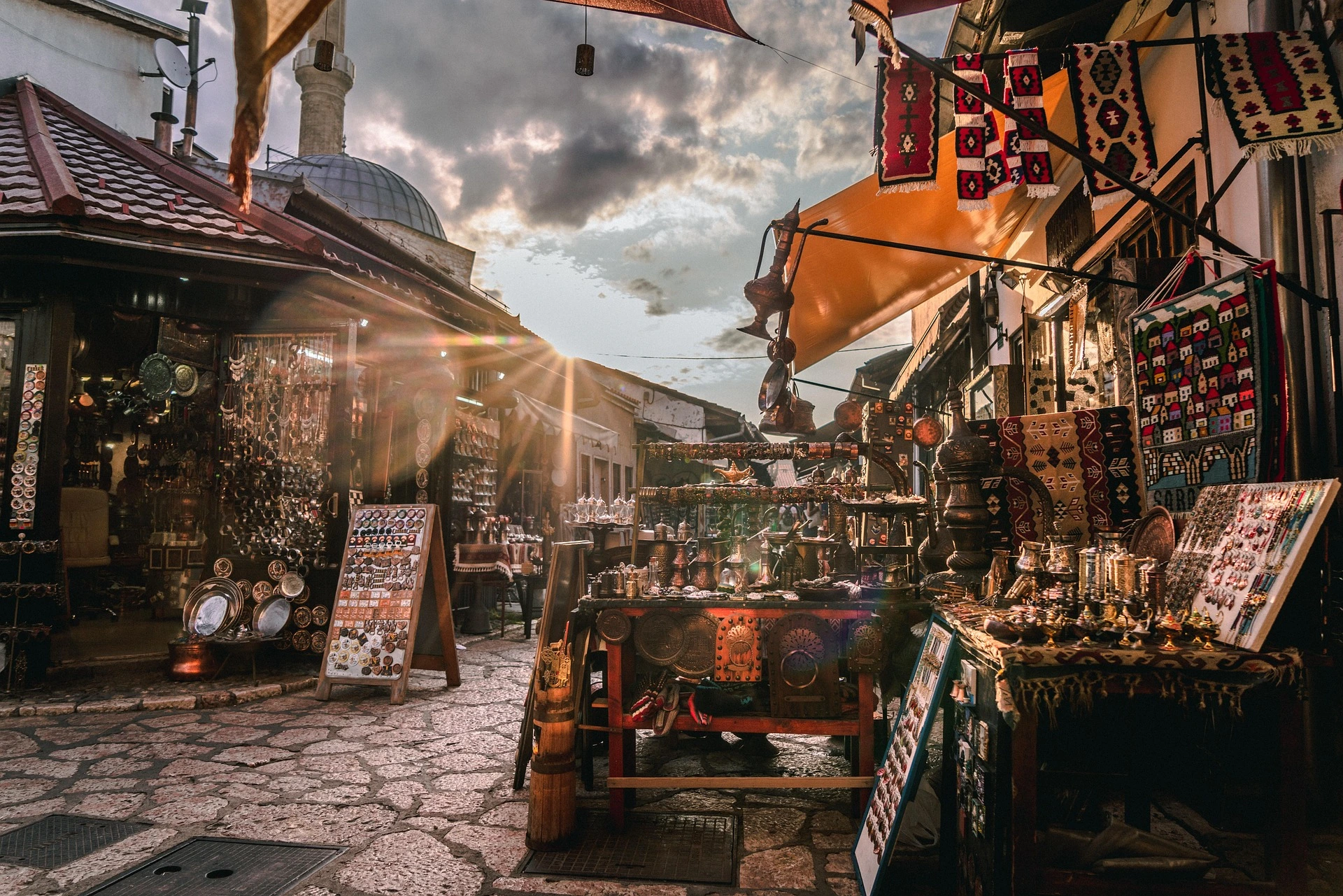 Marknad i Sarajevo, Bosnien och Hercegovina