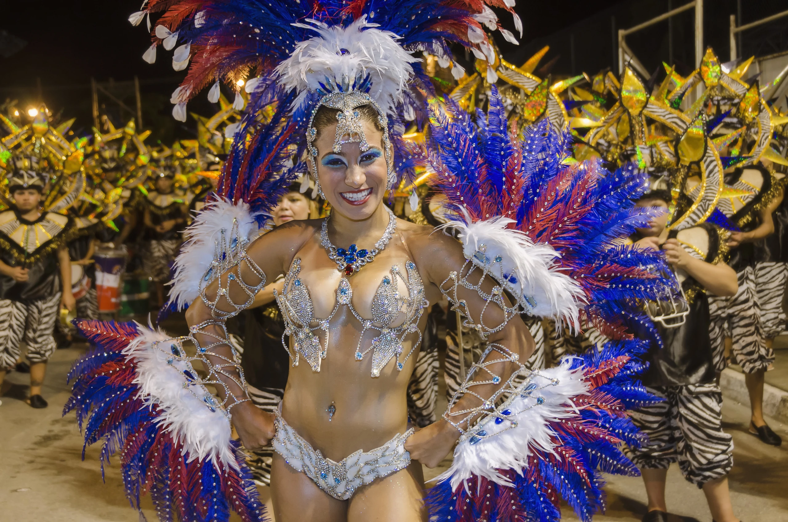 Sambaqueen under karnevalen i Brasilien