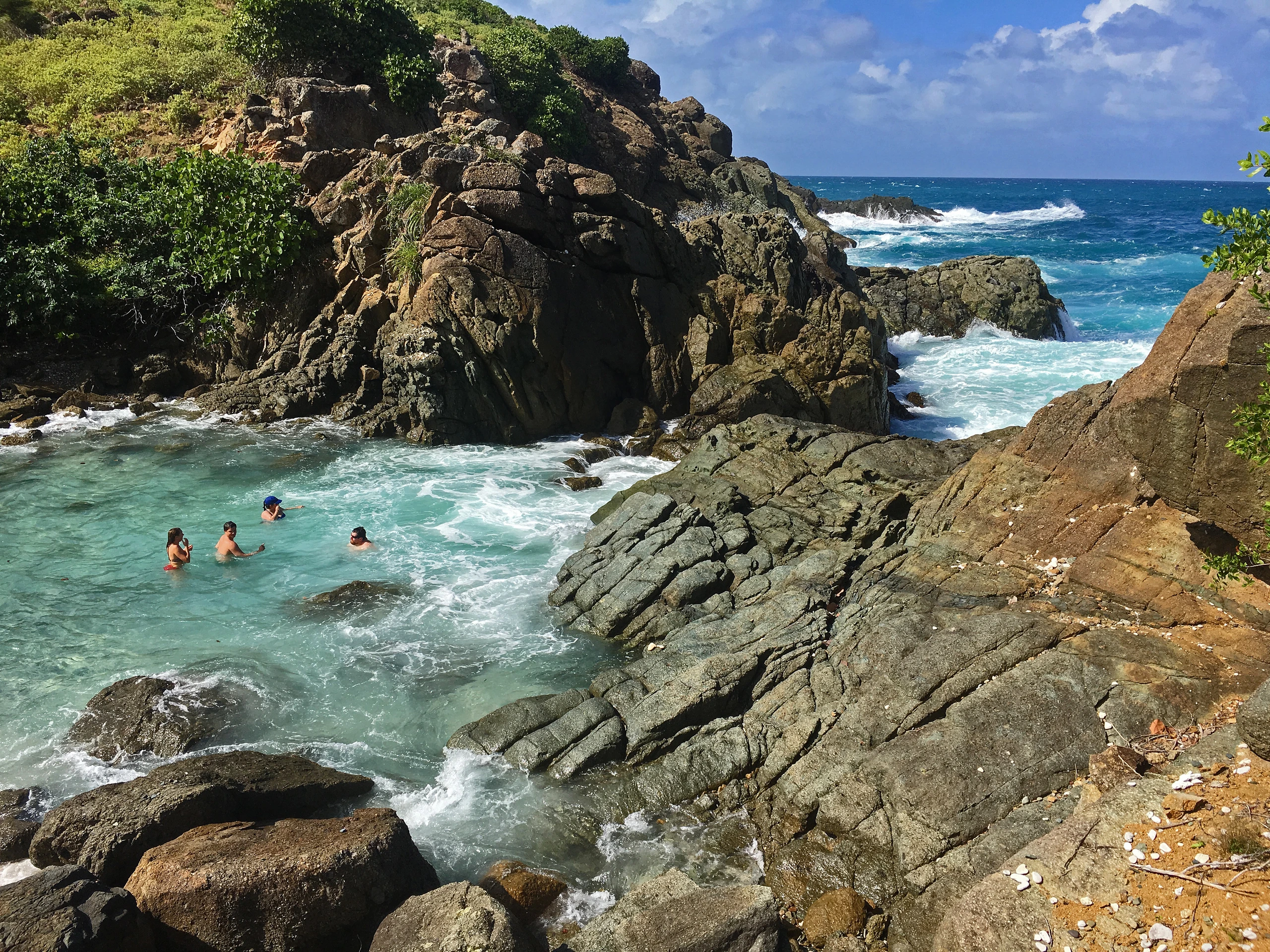 Bubbly Pool på Jost Van Dyke, Brittiska Jungfruöarna