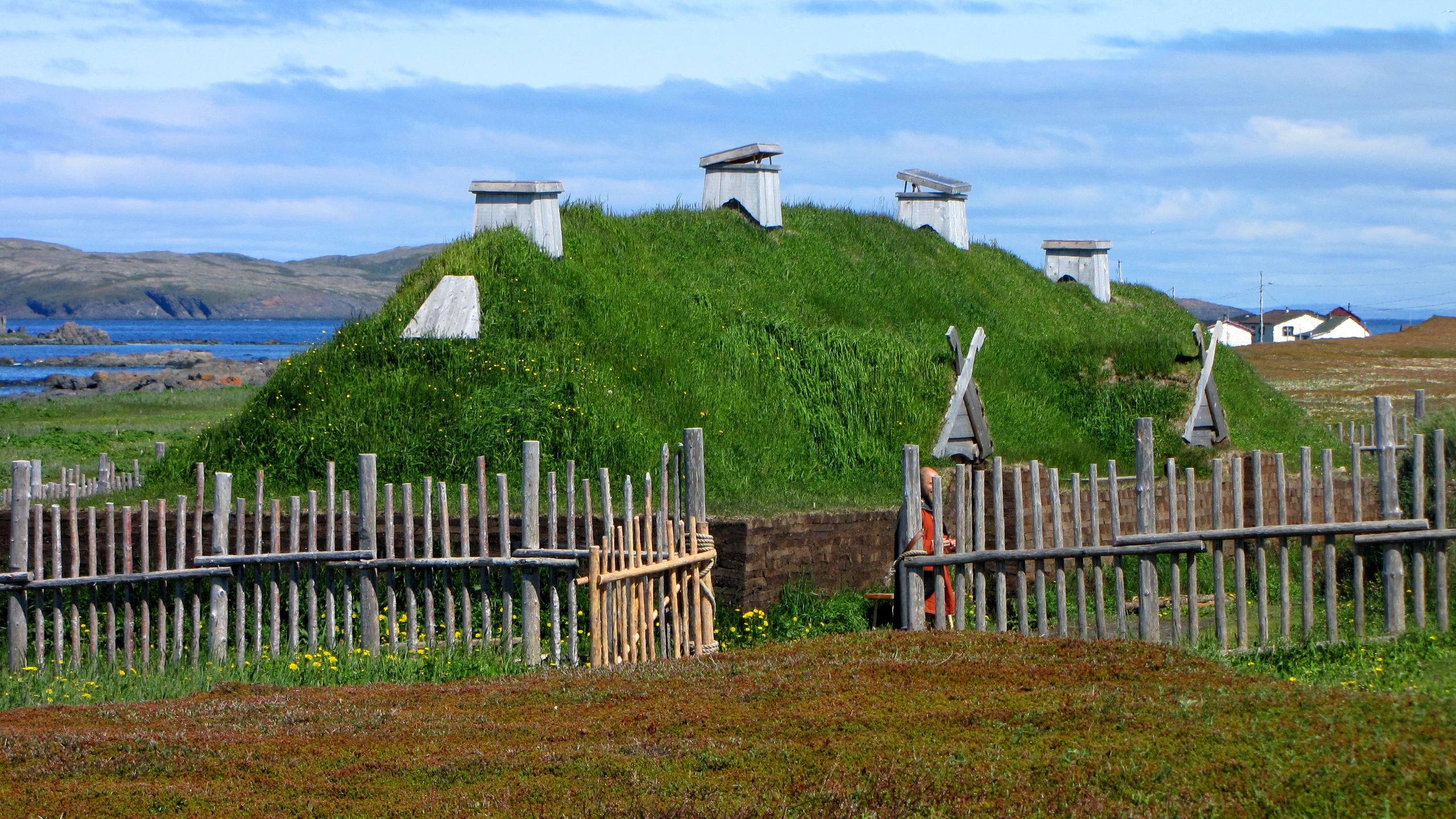 L'Anse aux Meadows, rekonstruerat långhus, Kanada