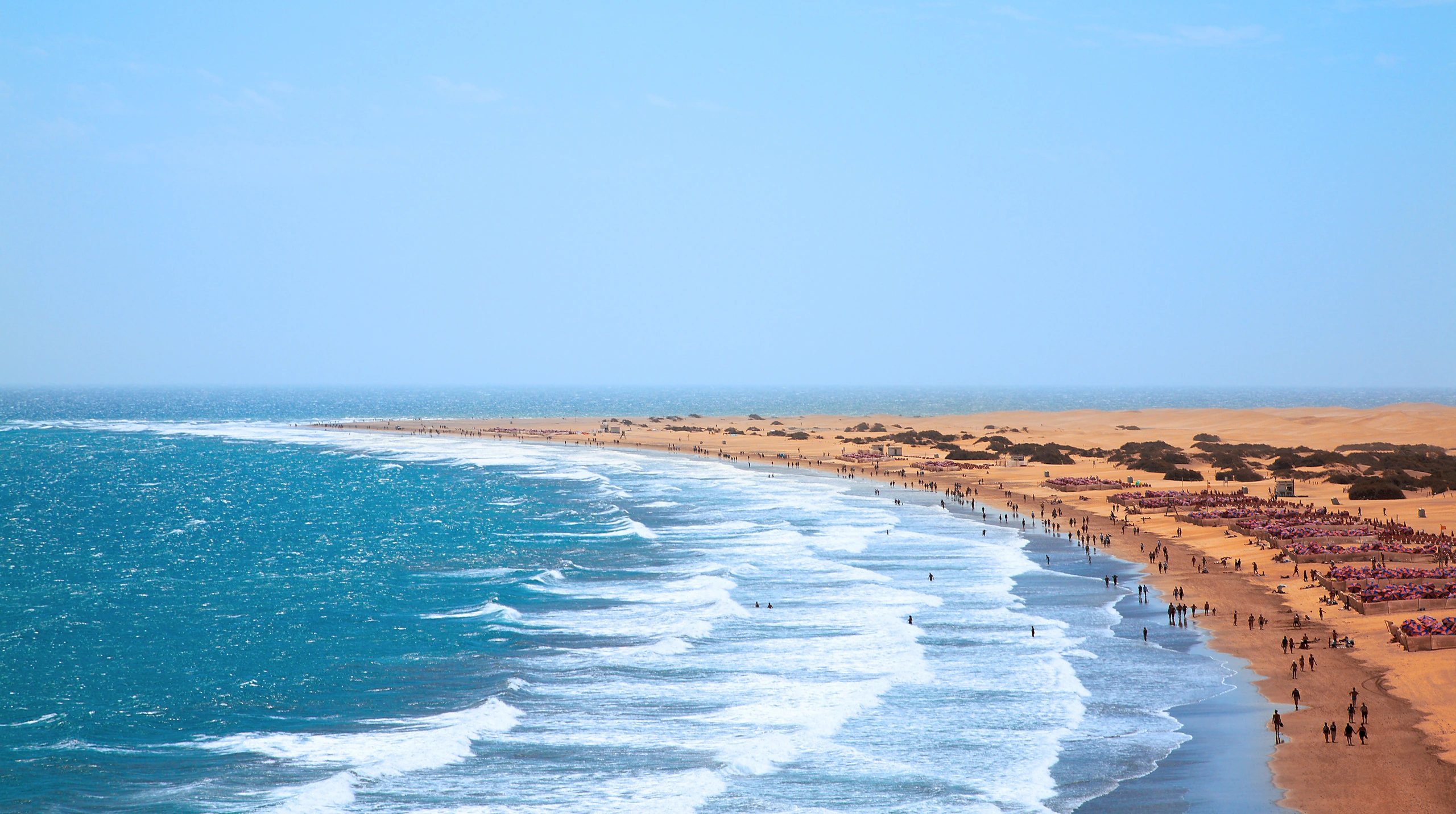 Stranden Playa del Inglés, Gran Canaria, Kanarieöarna
