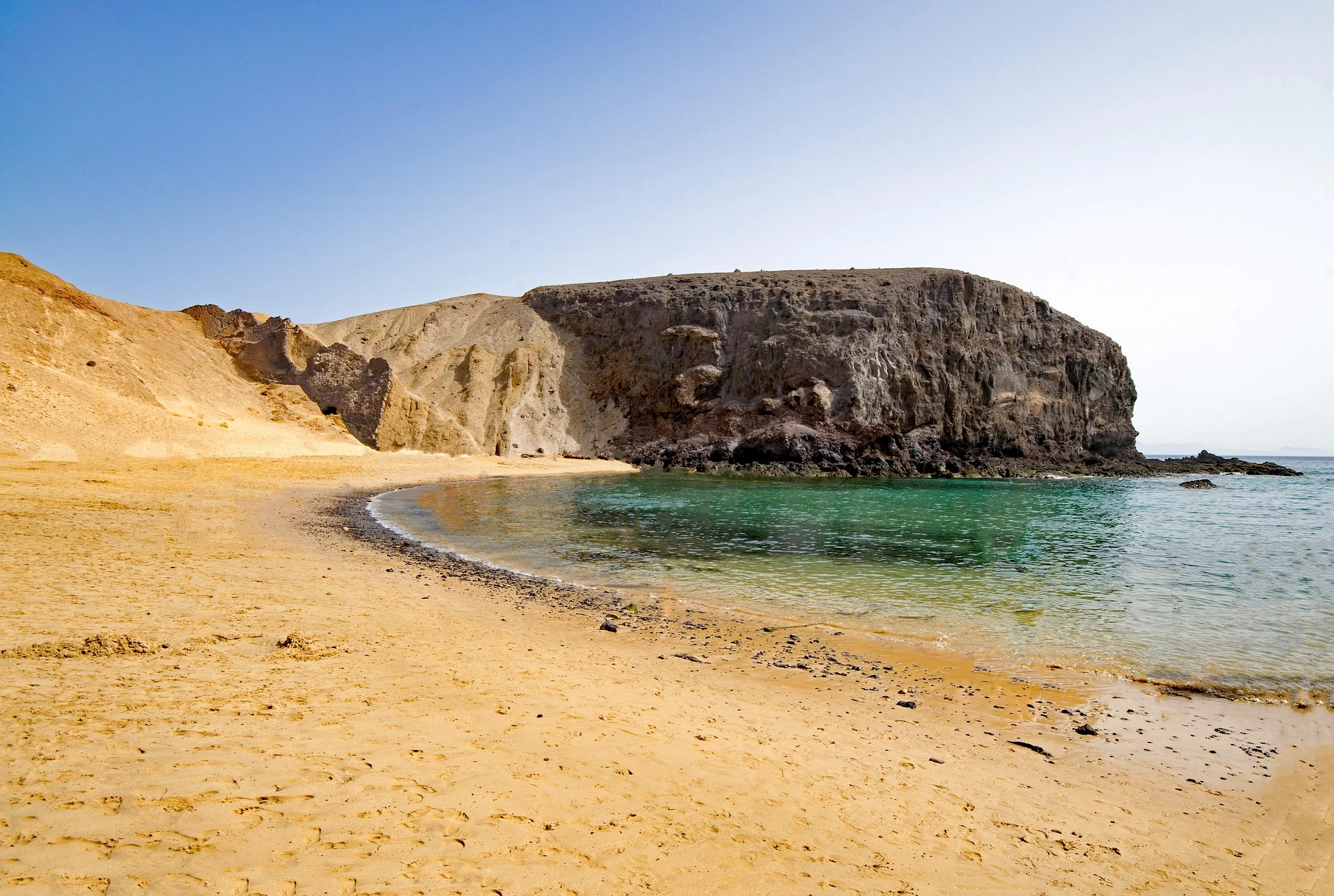 Playa Del Papagayo, Lanzarote, Kanarieöarna