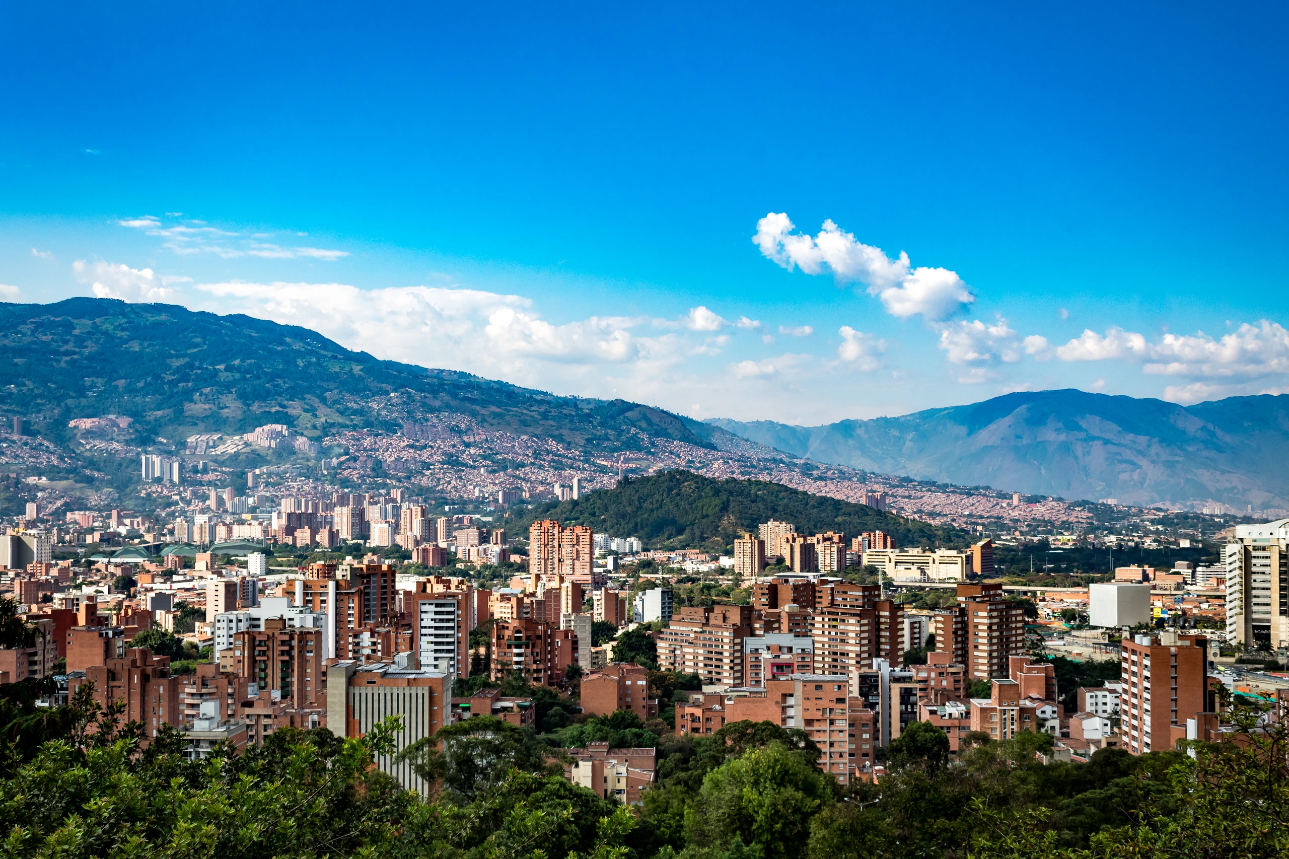 Utsikt över Medellín, Colombia