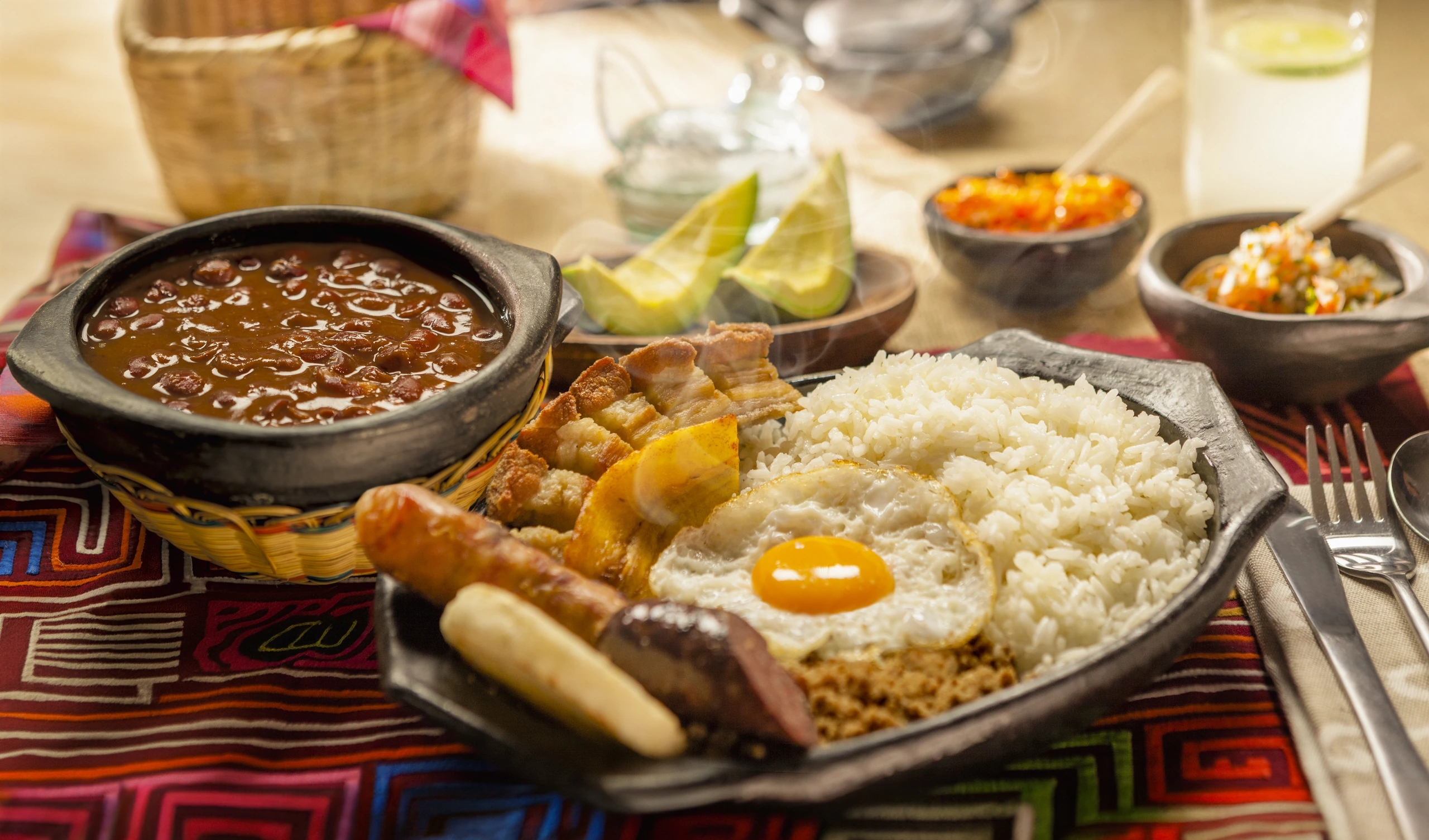 Bandeja Paisa från Antioquia, Colombia