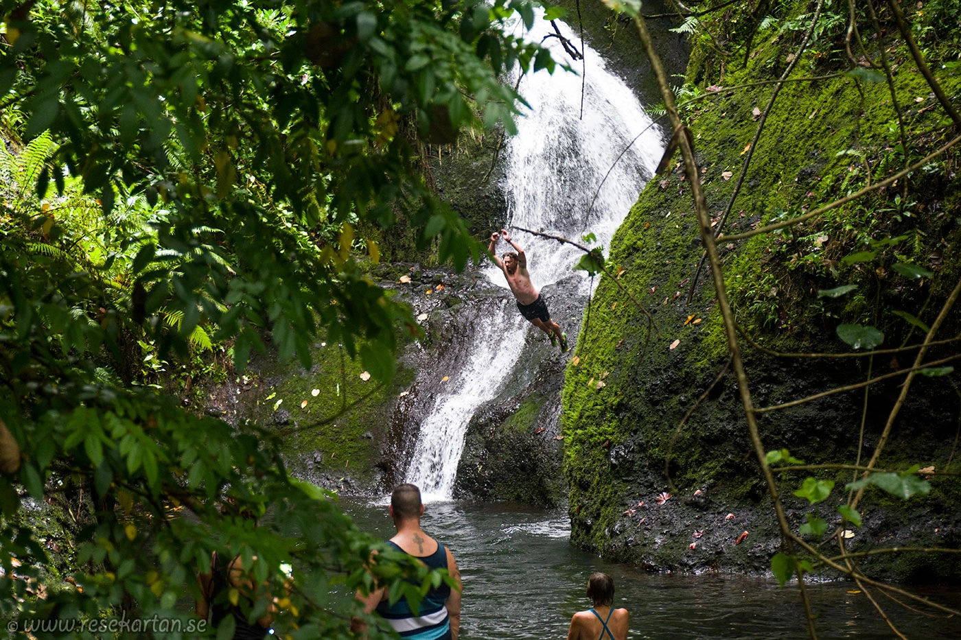 Wigmores vattenfall på Rarotonga, Cooköarna