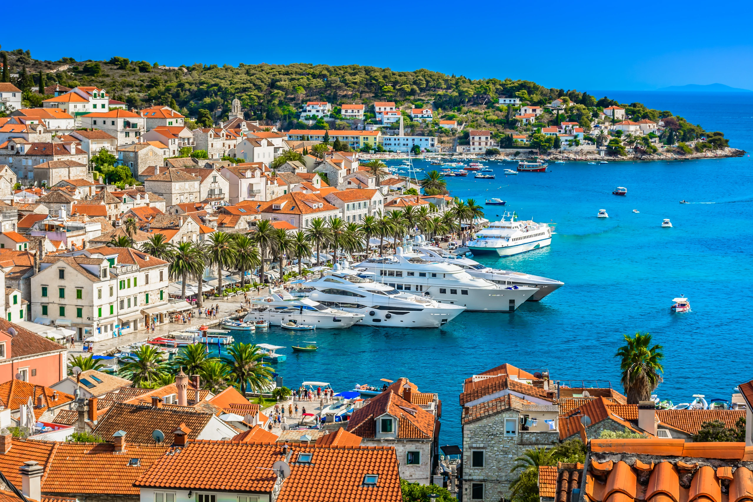 Hvar stad, medelhavslandskap, Kroatien