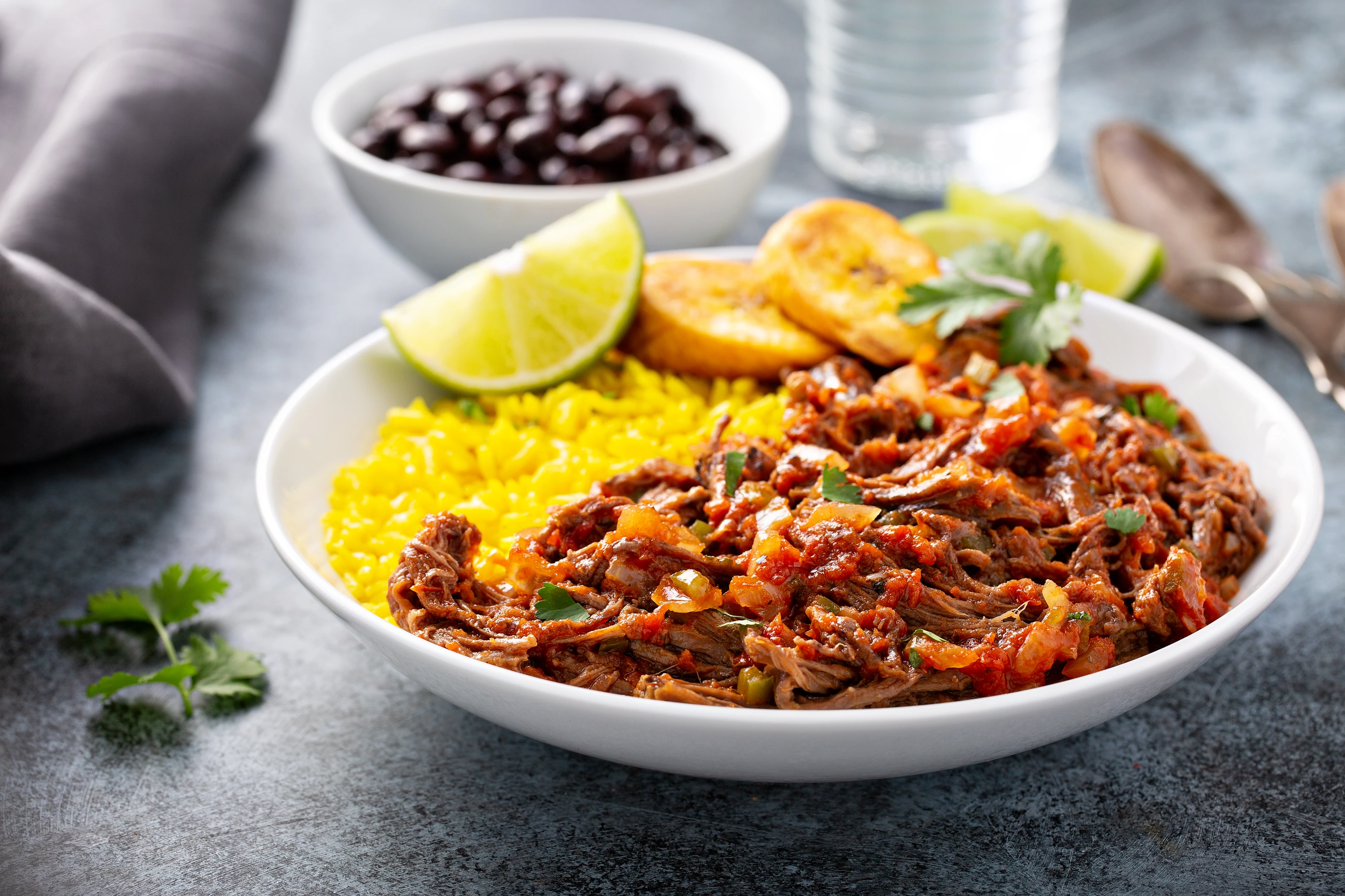 Ropa vieja med ris på Kuba
