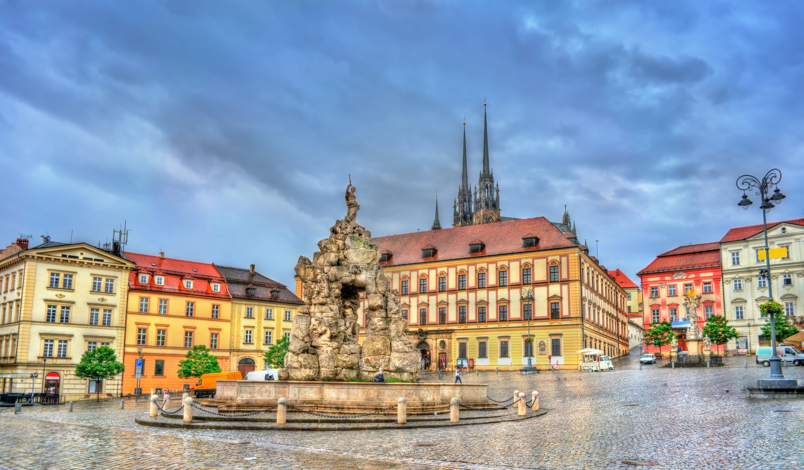 Parnas fontän i Brno, Tjeckien