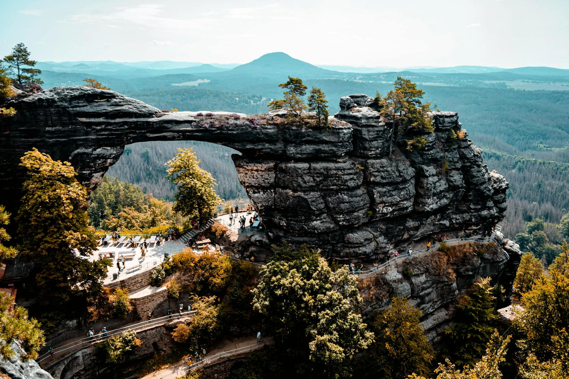 Prag med Karlsbron i solnedgången, Tjeckien