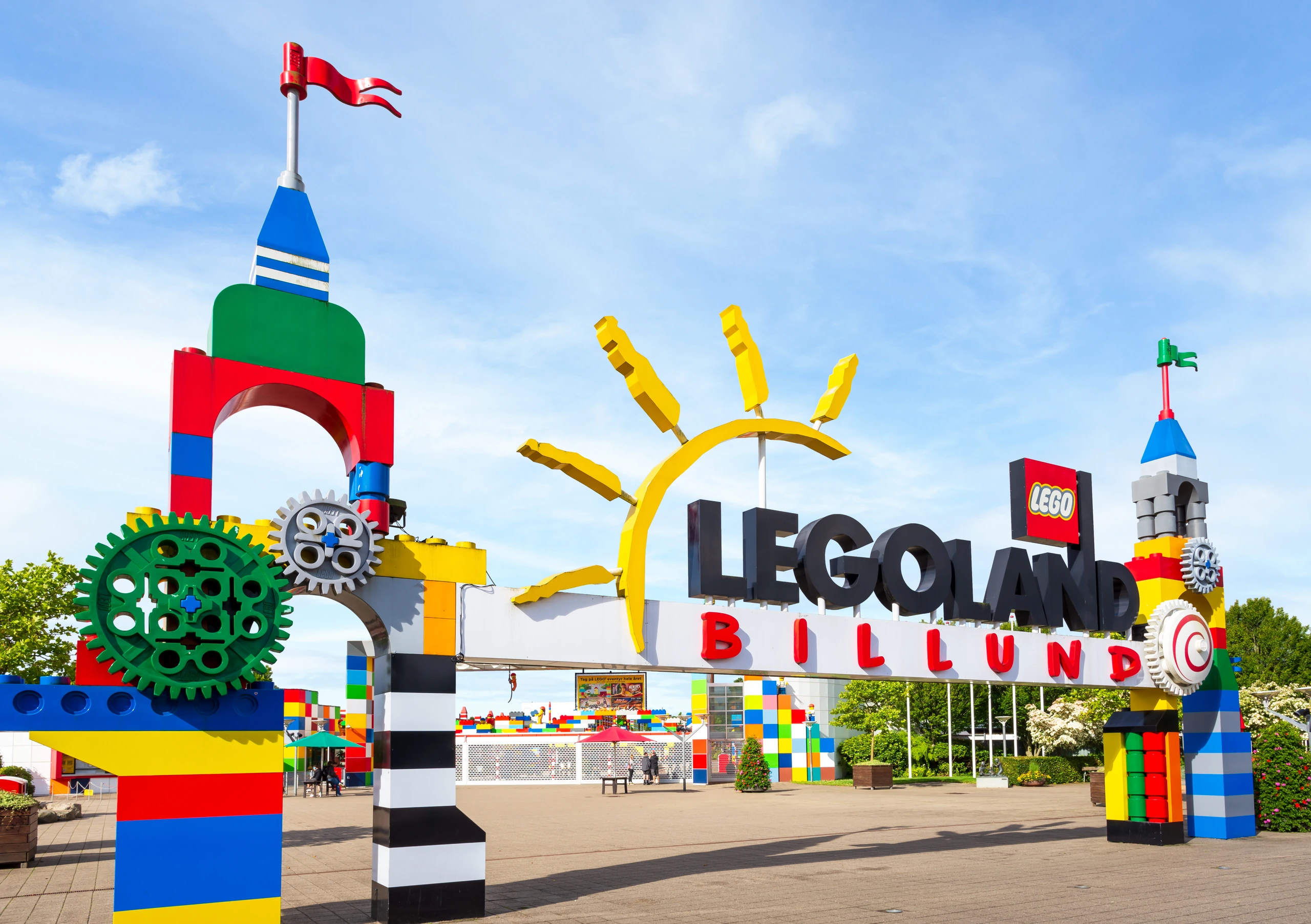 Entréporten till Legoland i Billund, Danmark