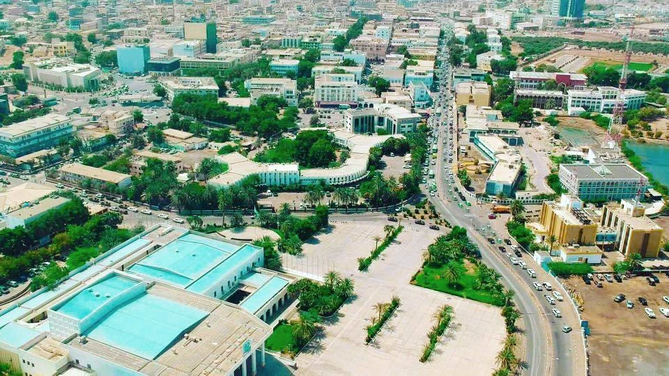 Flygfoto av Djibouti City