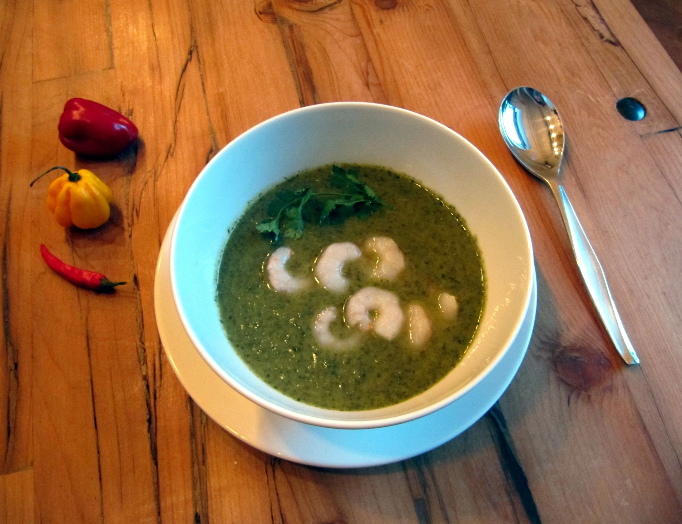 Callaloo med räkor, Dominica