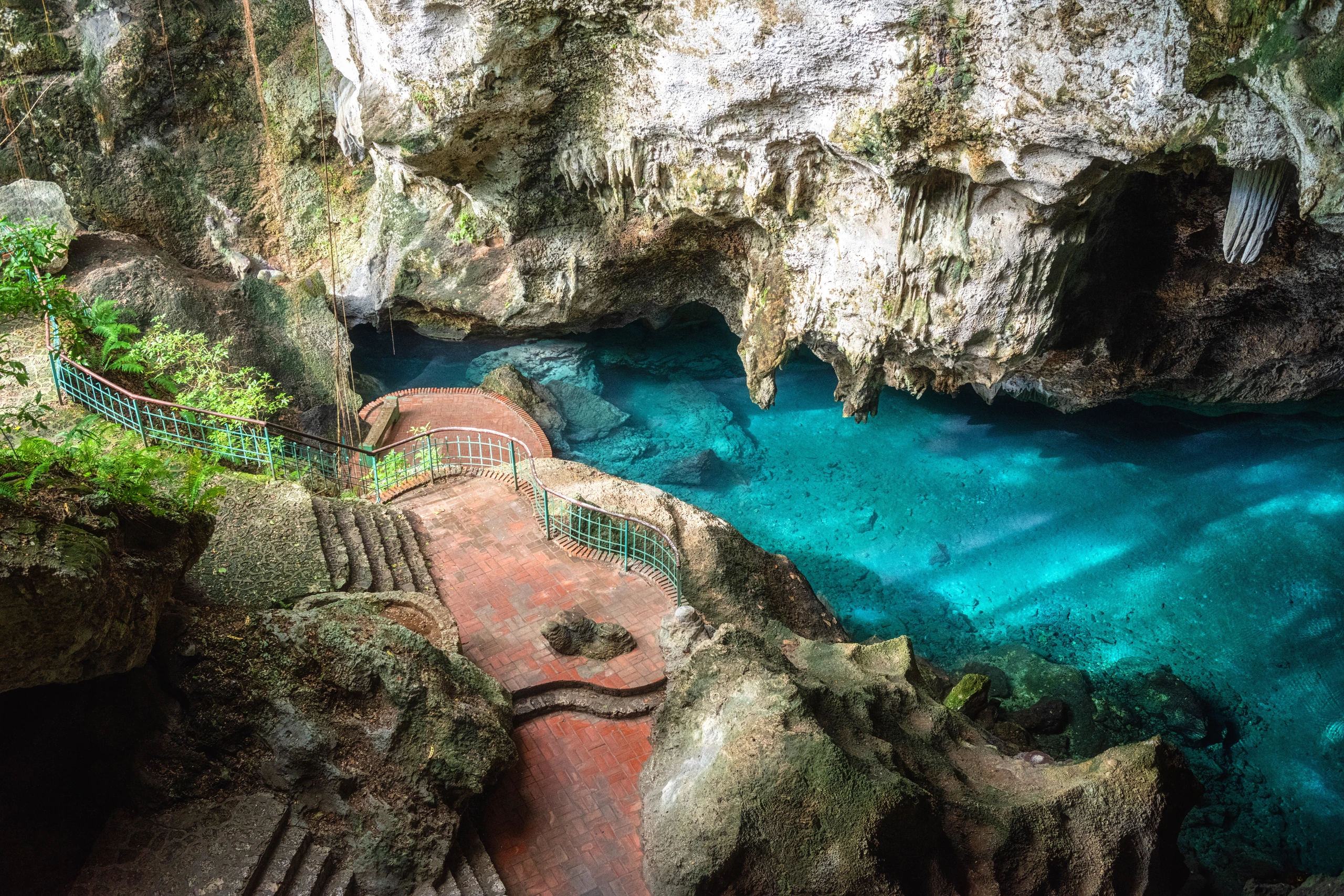 Los Tres Ojos national park, Santo Domingo, Dominikanska republiken