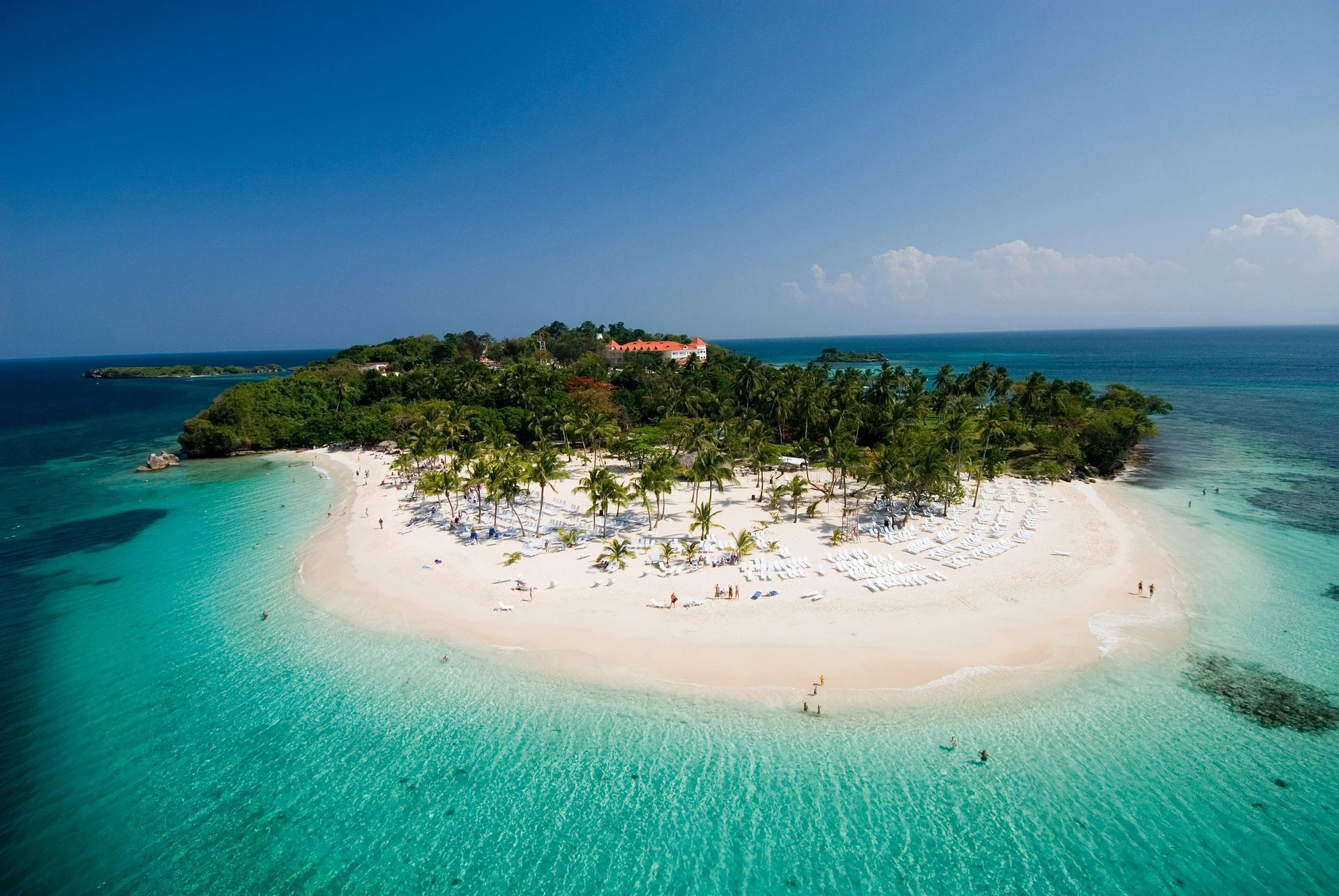 Cayo Levantado, sandstrand, Dominikanska republiken