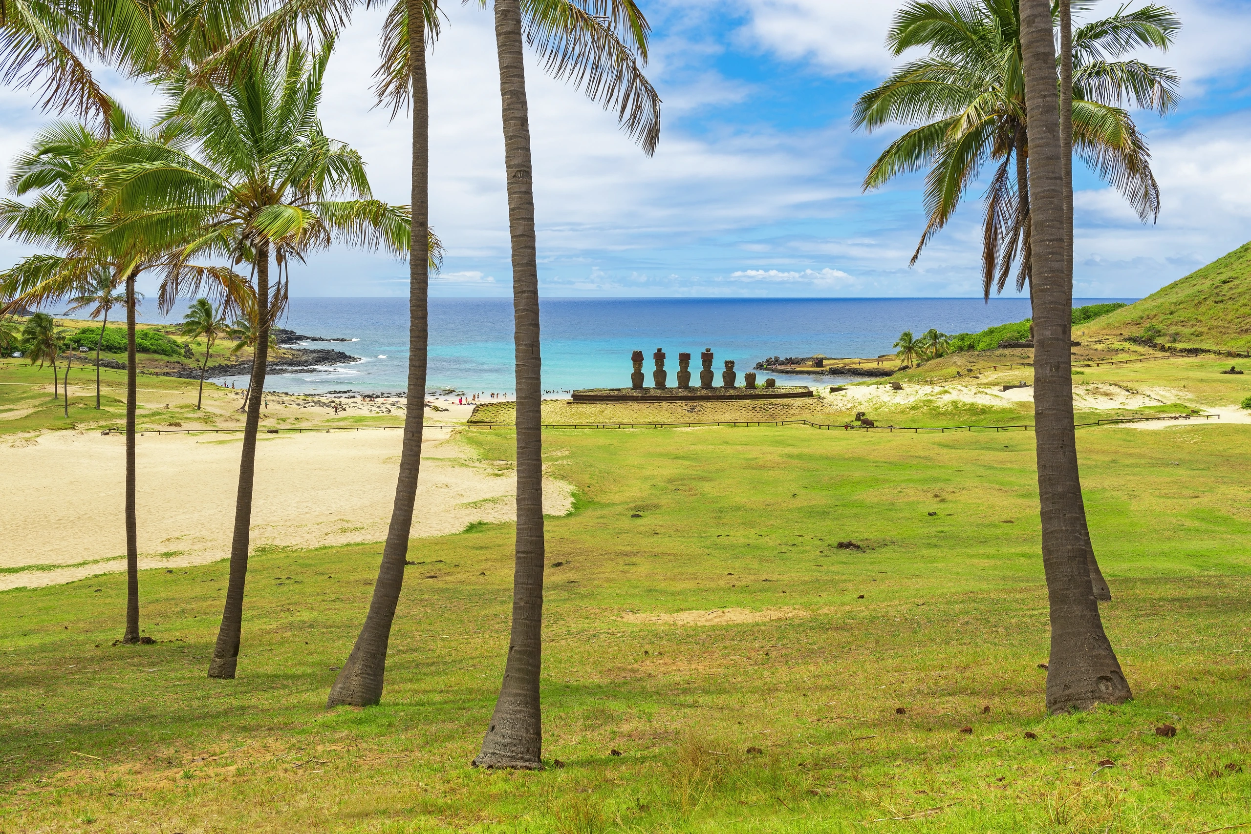 Anakena Beach på Påskön