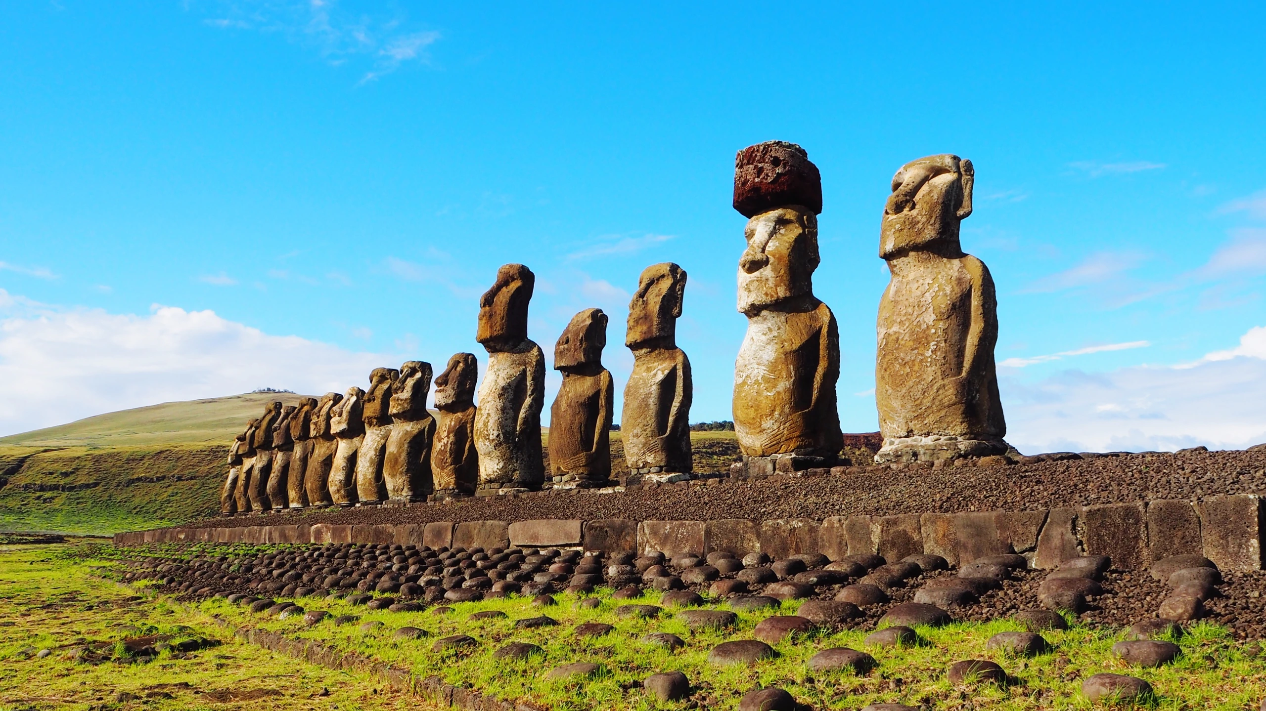 Moai-statyer vid Ahu Tongariki, Påskön