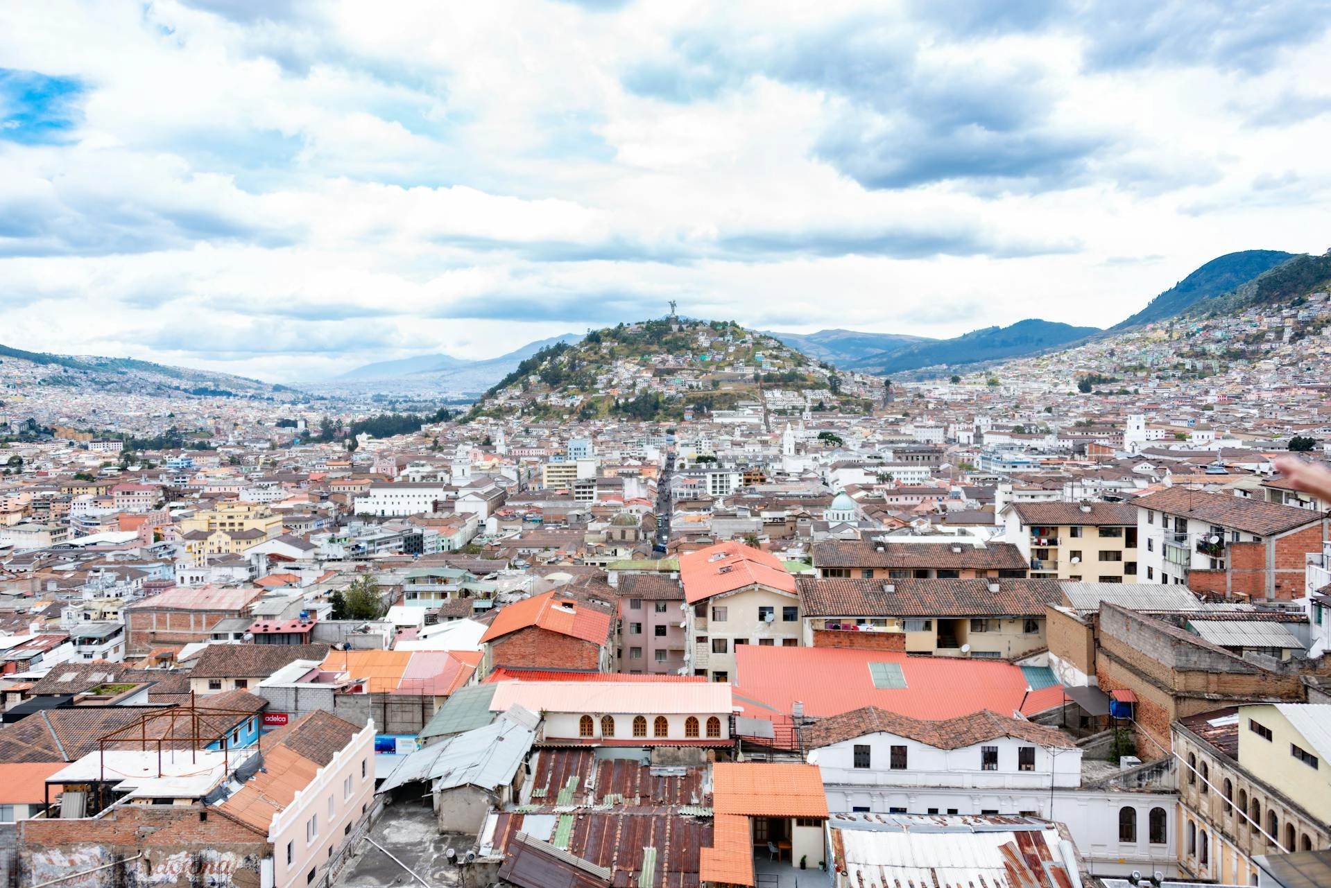 Vy över Quito, Ecuador