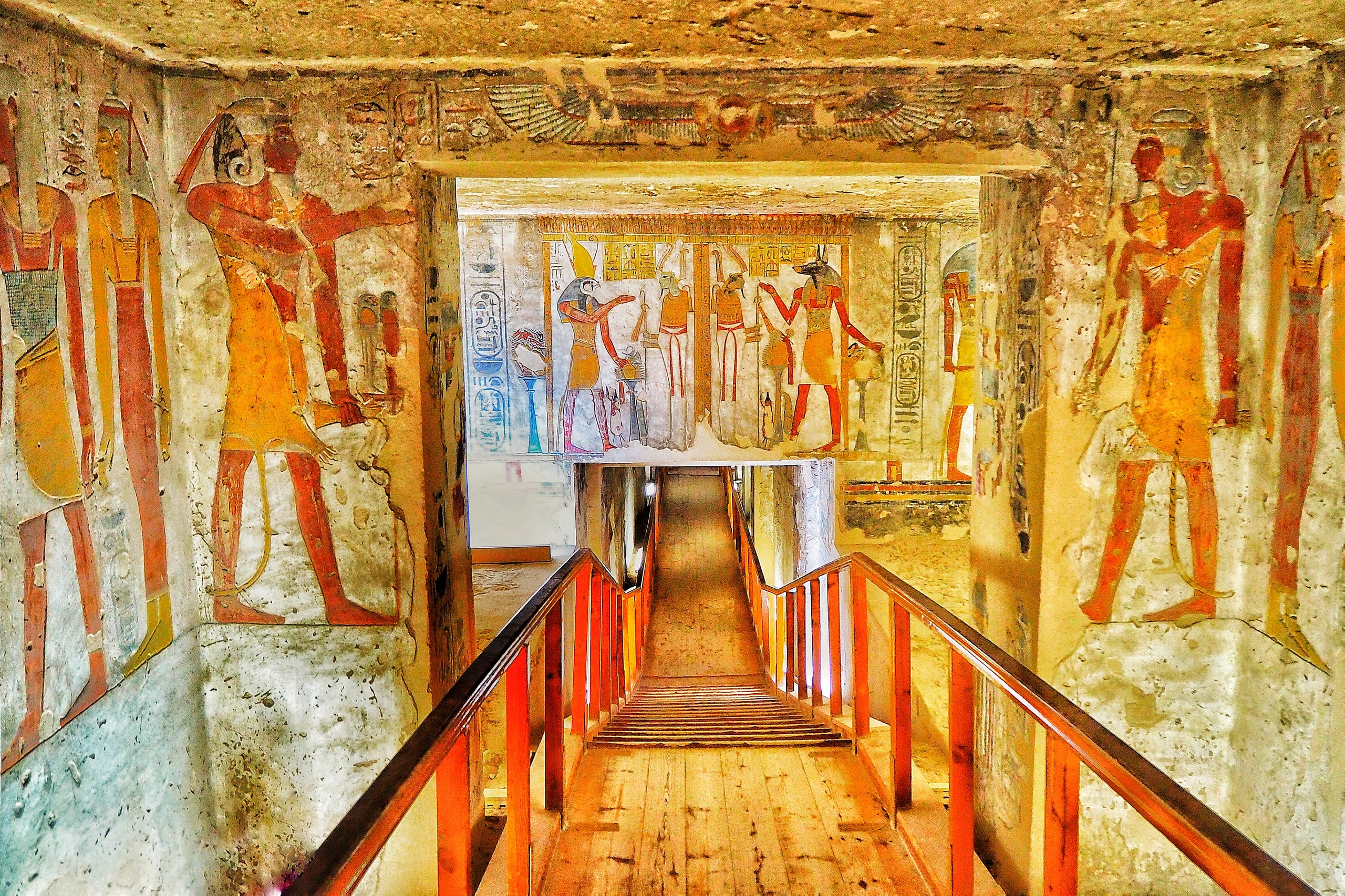 Hieroglyfer i Valley of Kings, Luxor, Egypten