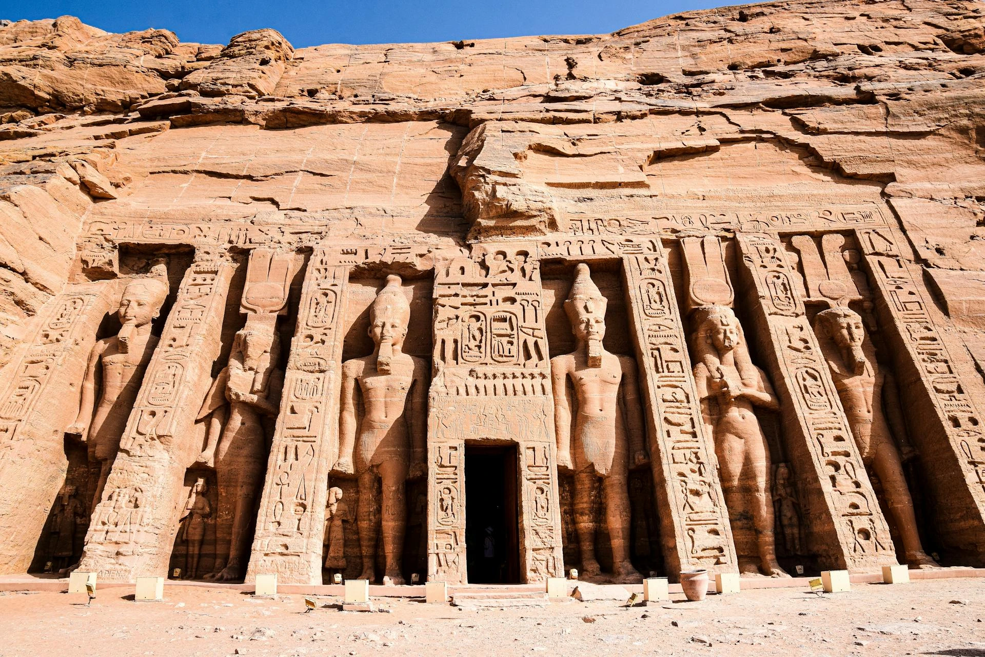 Ett gammalt tempel i Egypten