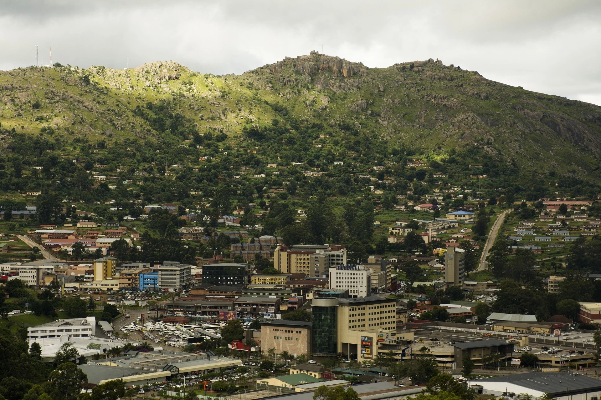 Utsikt över Mbabane, Eswatini