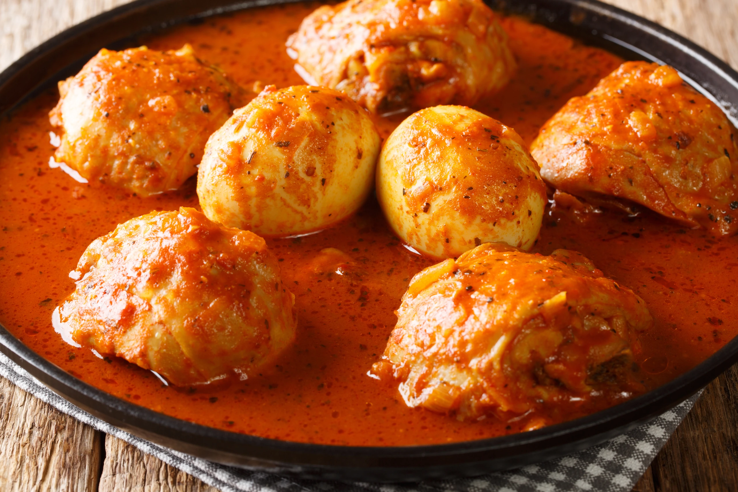 Doro Wat med kyckling och ägg, Etiopien