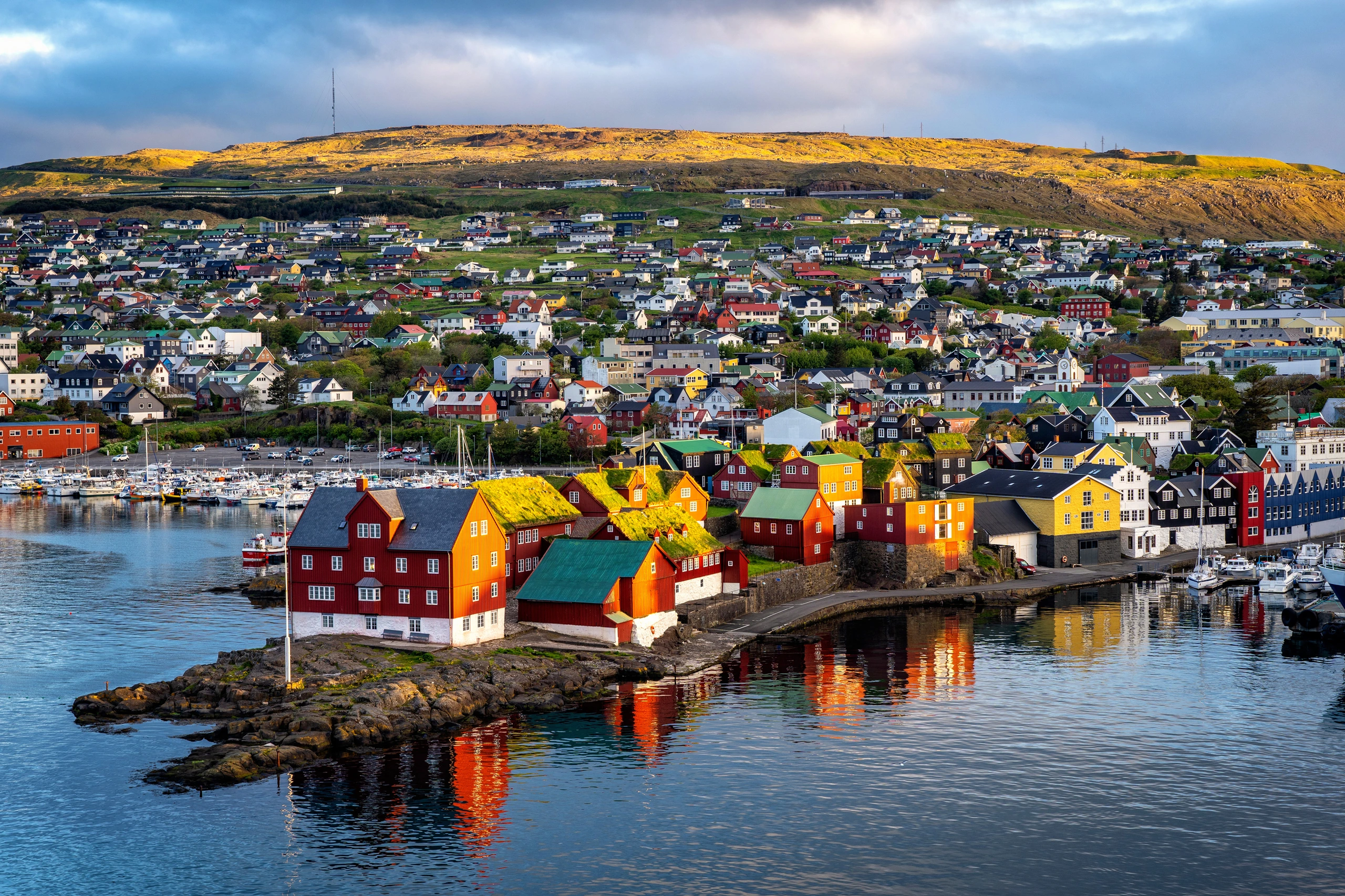 Torshavn, huvudstad på Färöarna