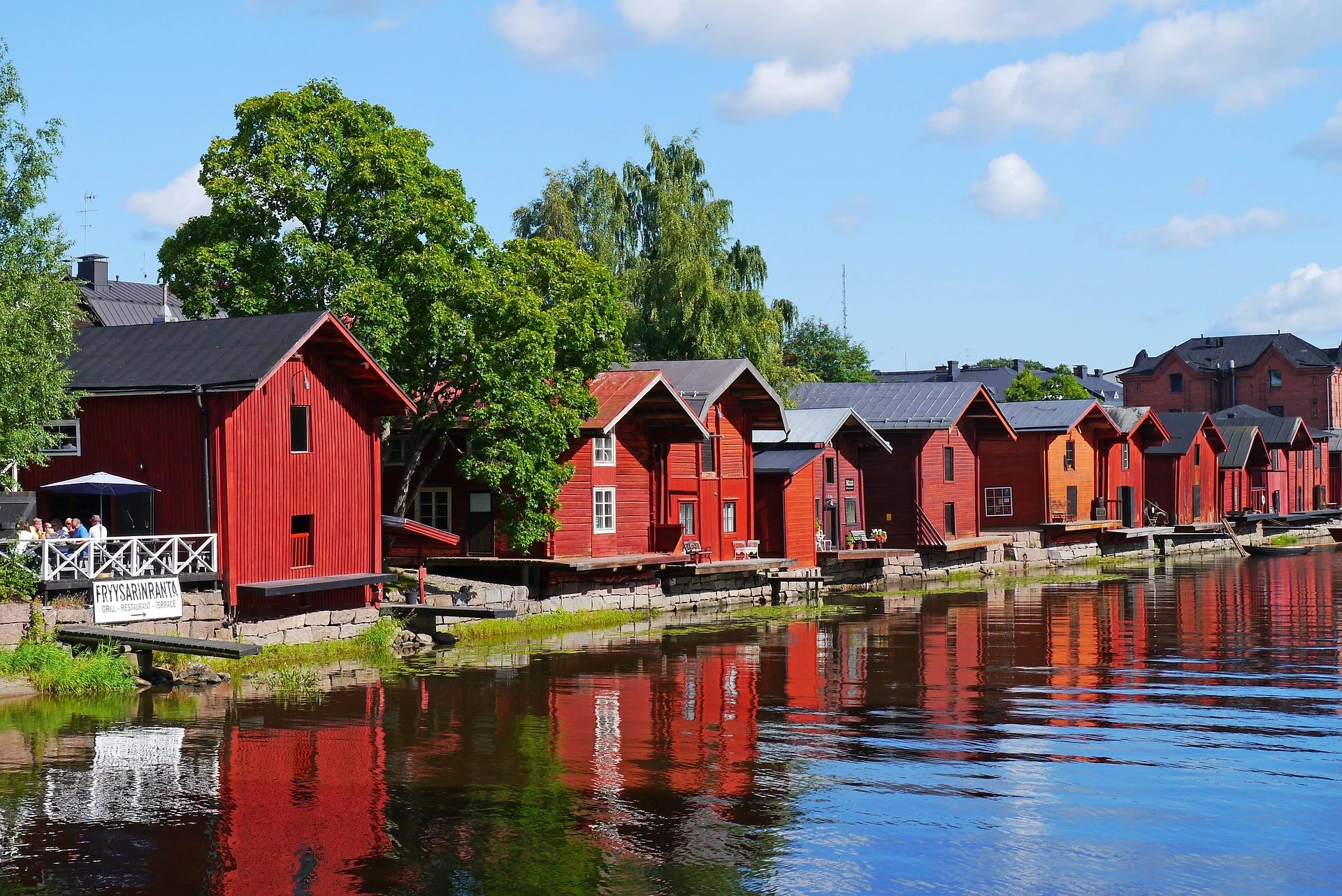 Trähus i historiska centrumet, Finland