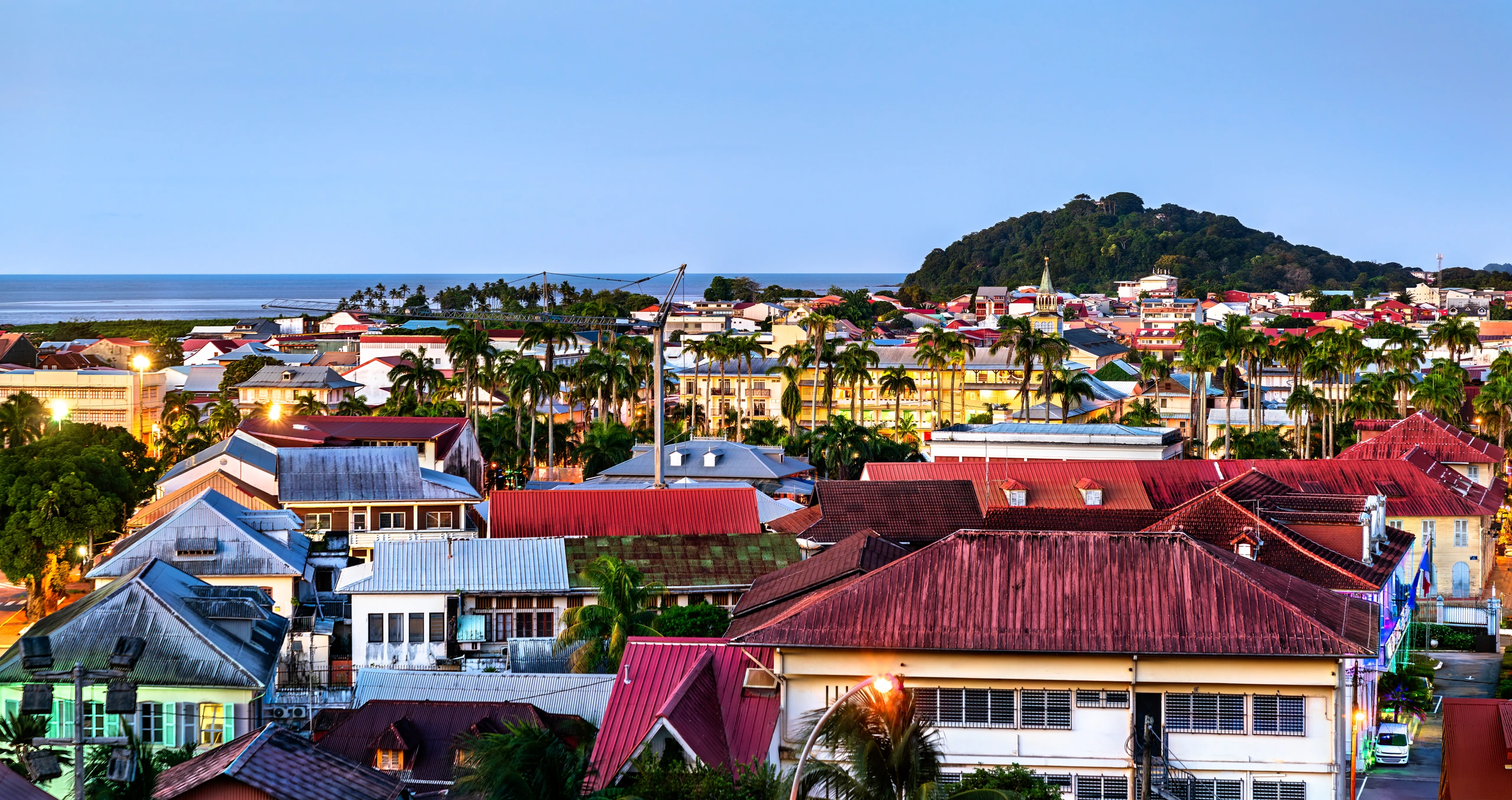 Stadsbild av Cayenne, Franska Guyana