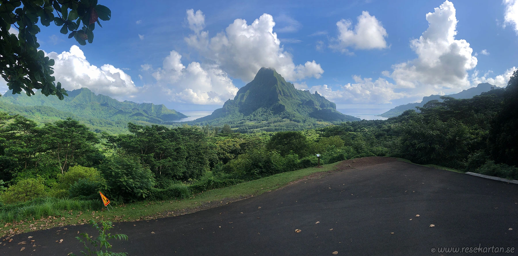 Belvedere Lookout på Moorea, Franska Polynesien