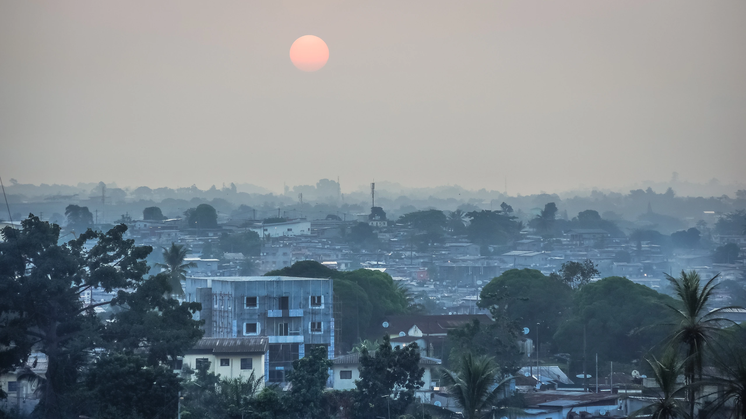 Panoramautsikt över Libreville, Gabon
