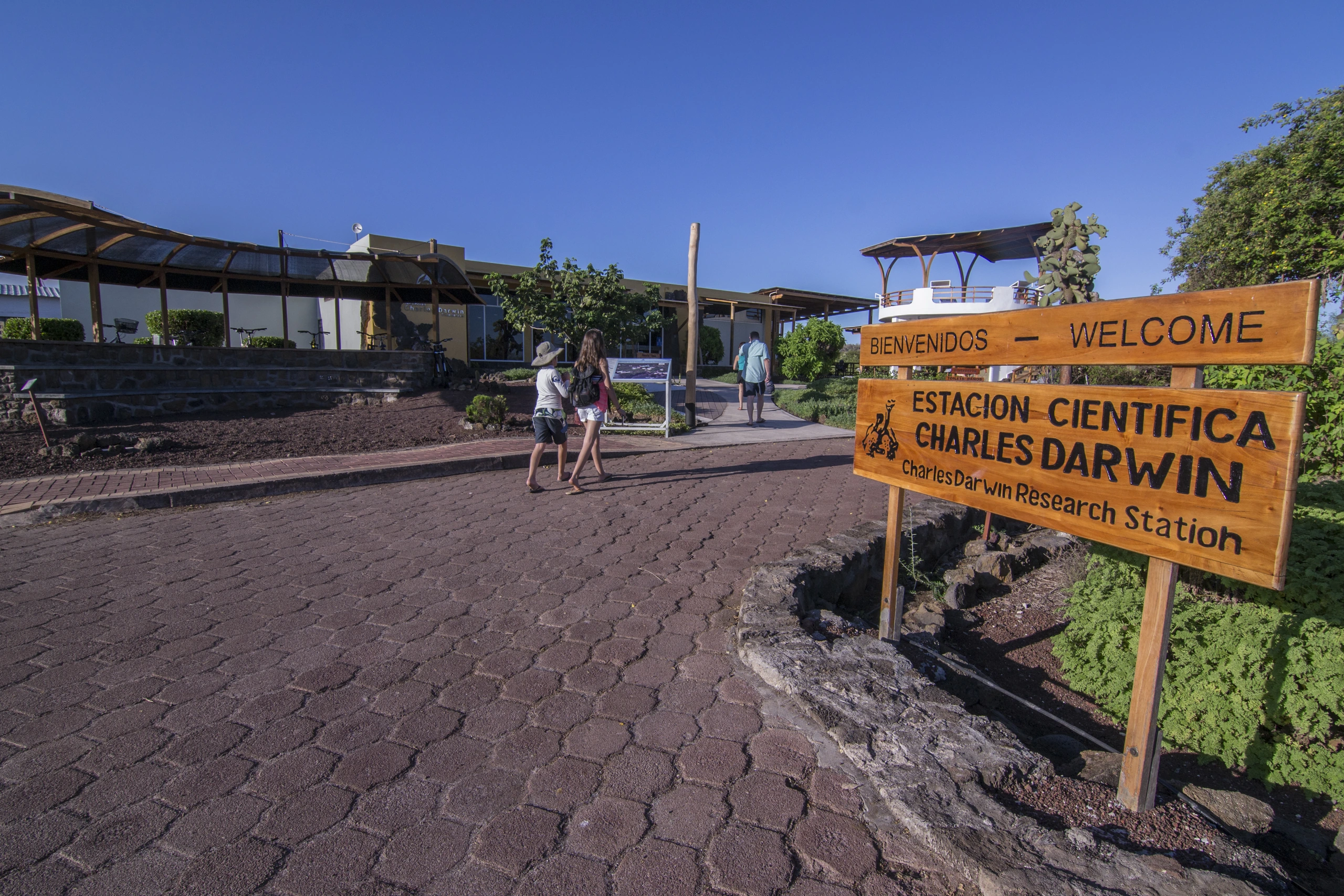 Utställningshall på Charles Darwin Research Station, Galápagosöarna
