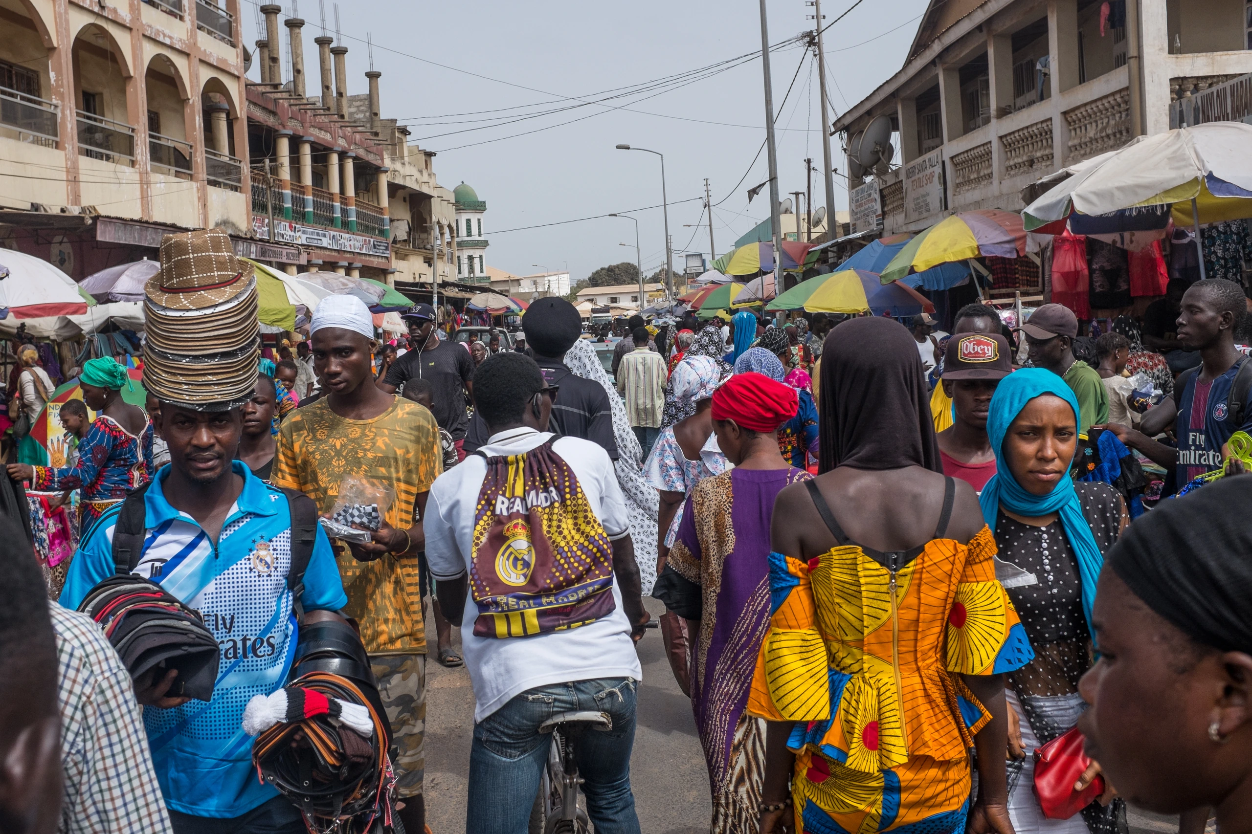 Serekunda-marknaden i Gambia