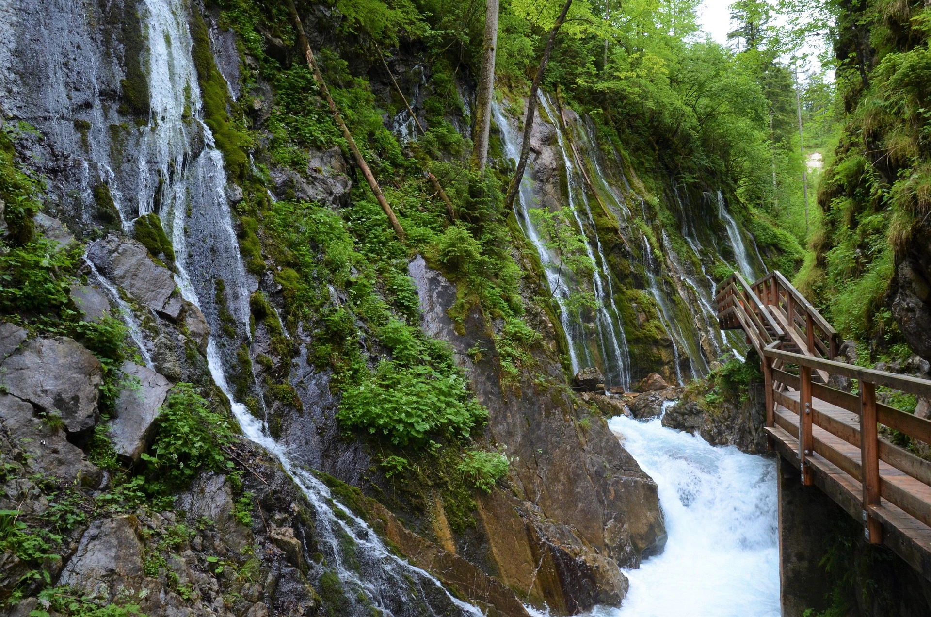 Wimbachklamm i Ramsau National Park, Tyskland