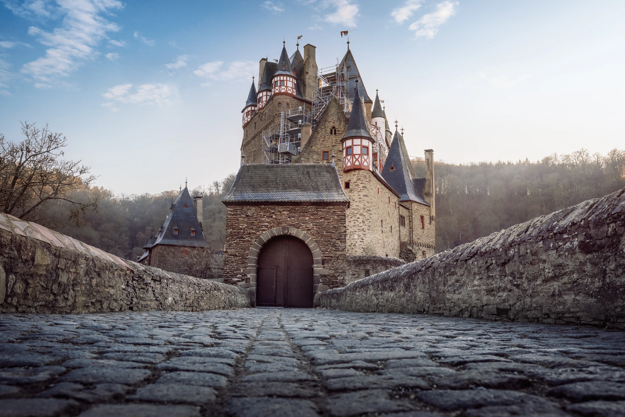 Eltz slott i Rheinland-Pfalz, Tyskland