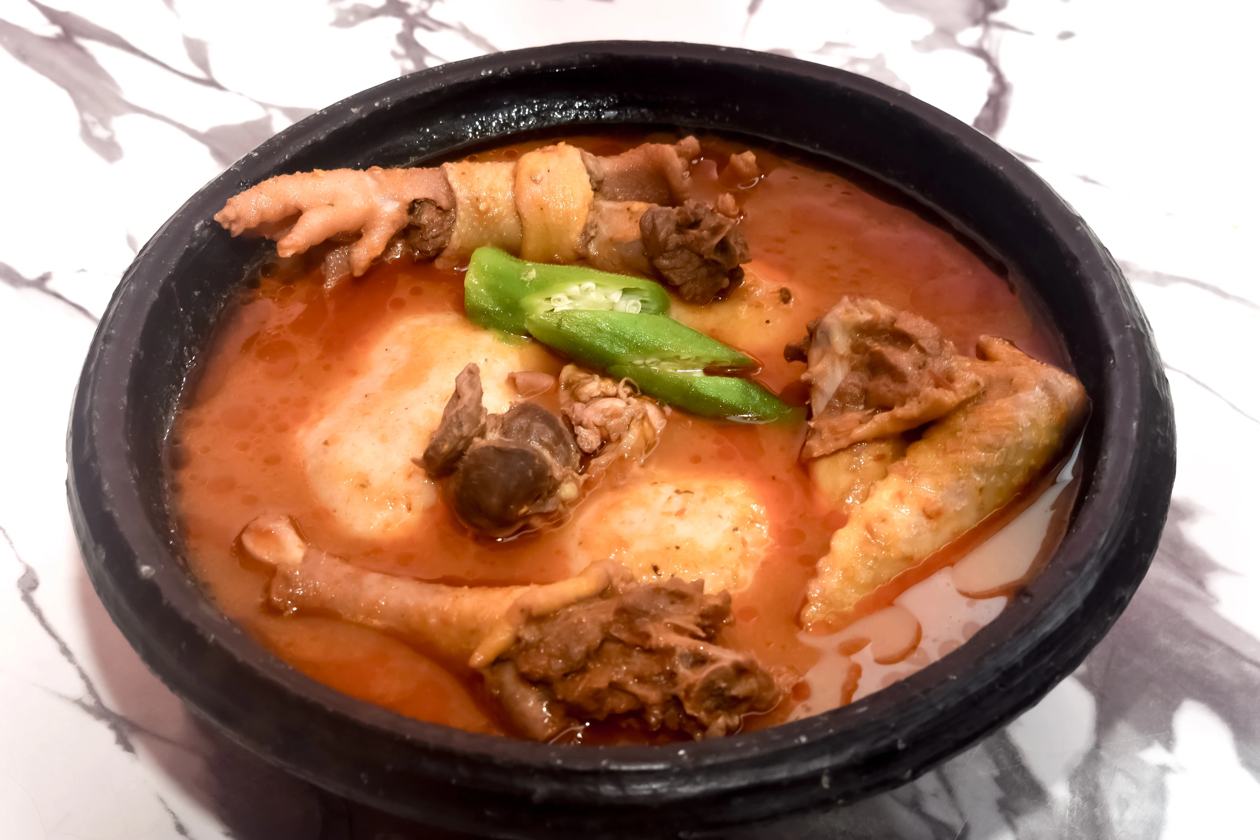 Fufu med kyckling, Ghana